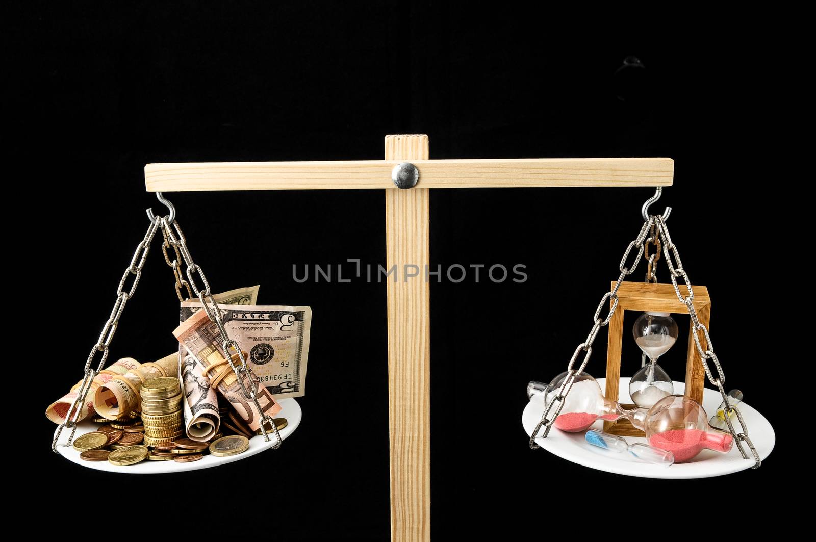 Clock and Currency Time is Money Concept by underworld