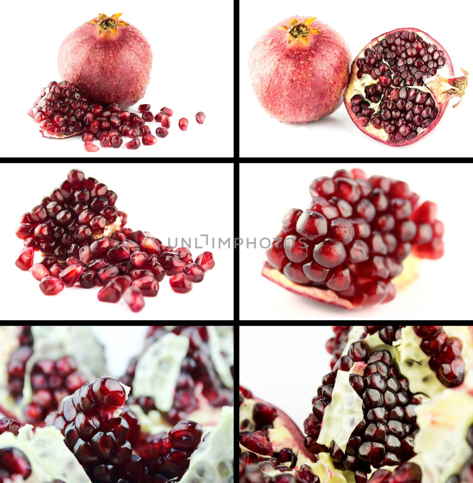 Healthy and organic food, Set of fresh Ripe pomegranate.