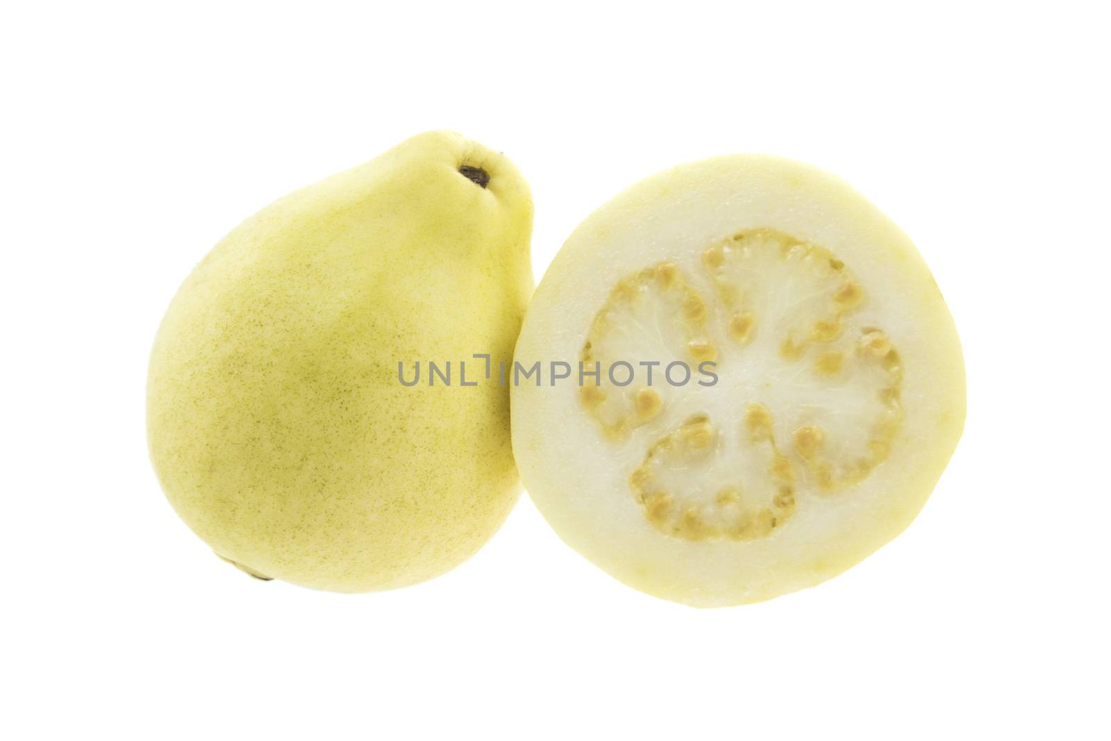 Healthy and organic food concept. Fresh Guava fruit isolated on white background.