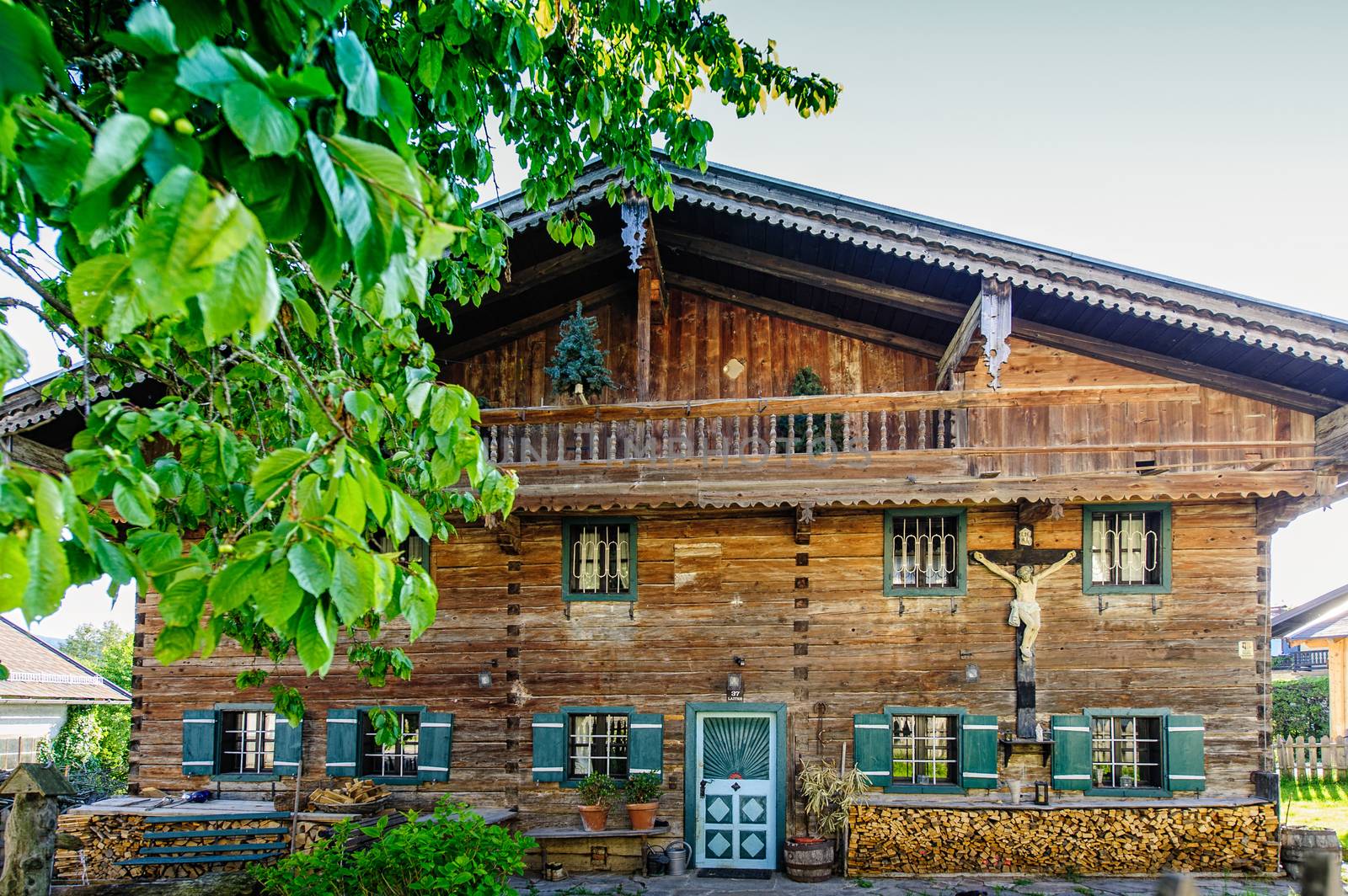Traditional wooden house in salzkammergut, upper austria
