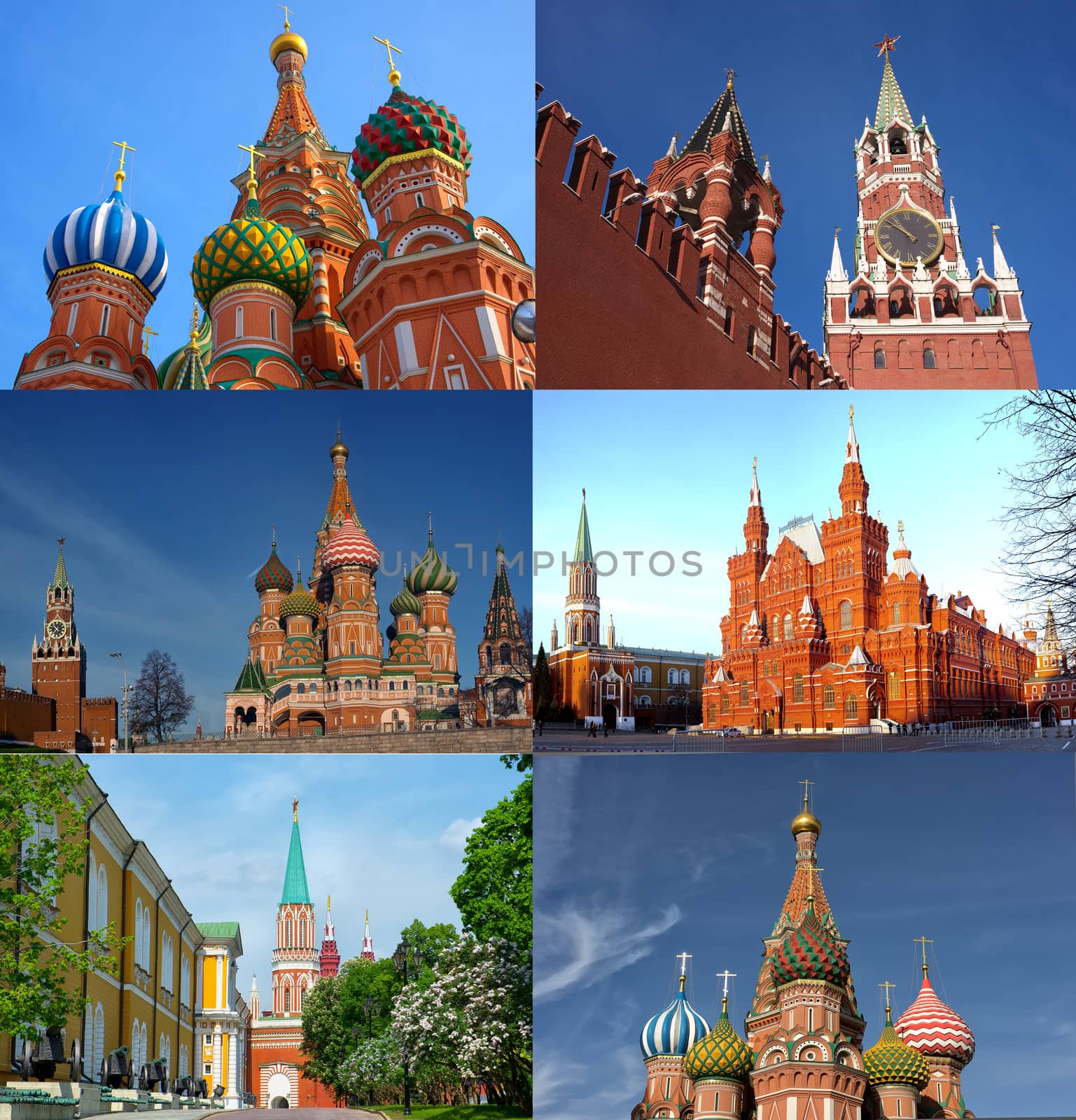 Russia. Moscow. Views of the Moscow Kremlin.