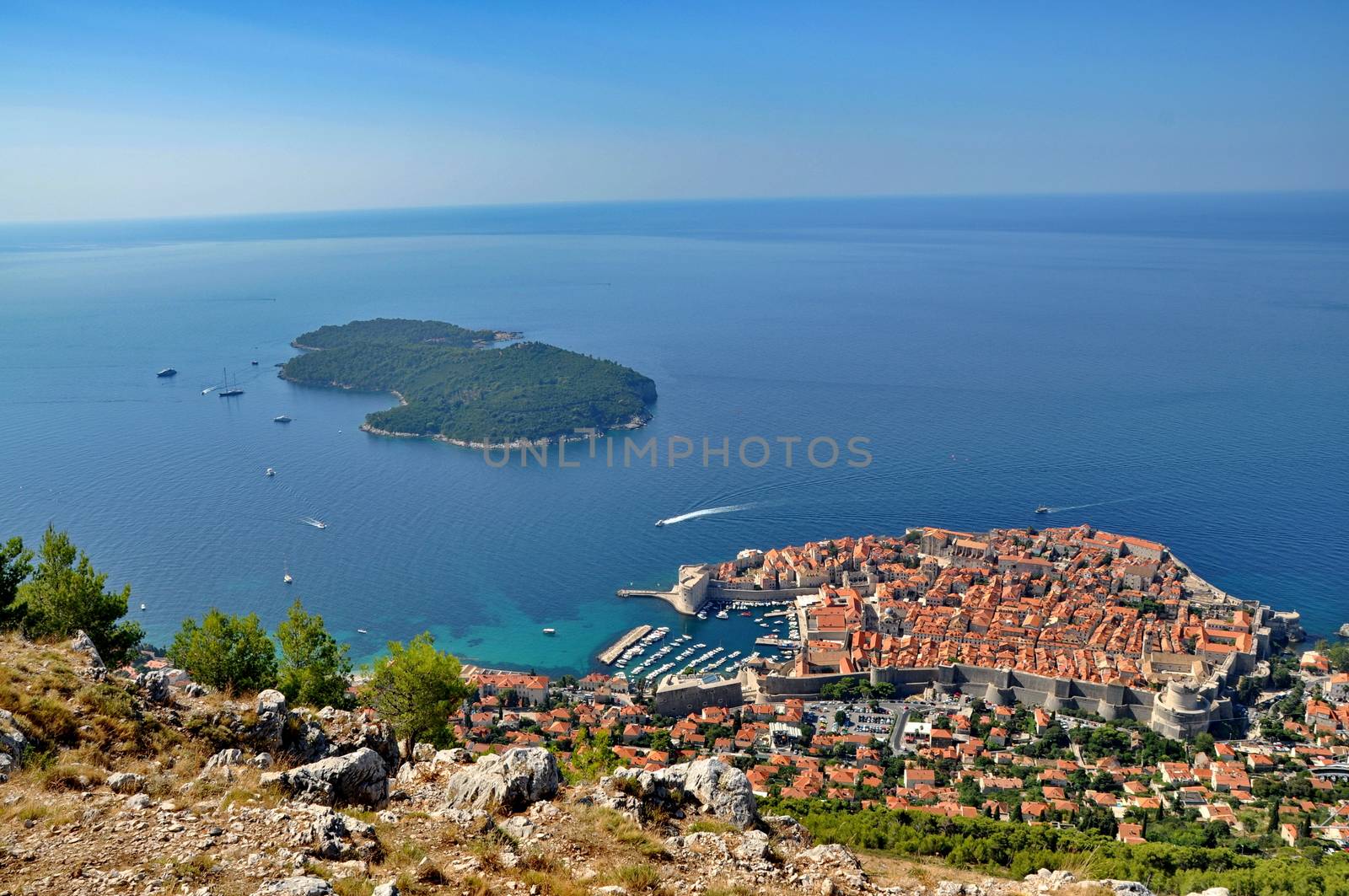 City of Dubrovnik in Croatia from above by anderm