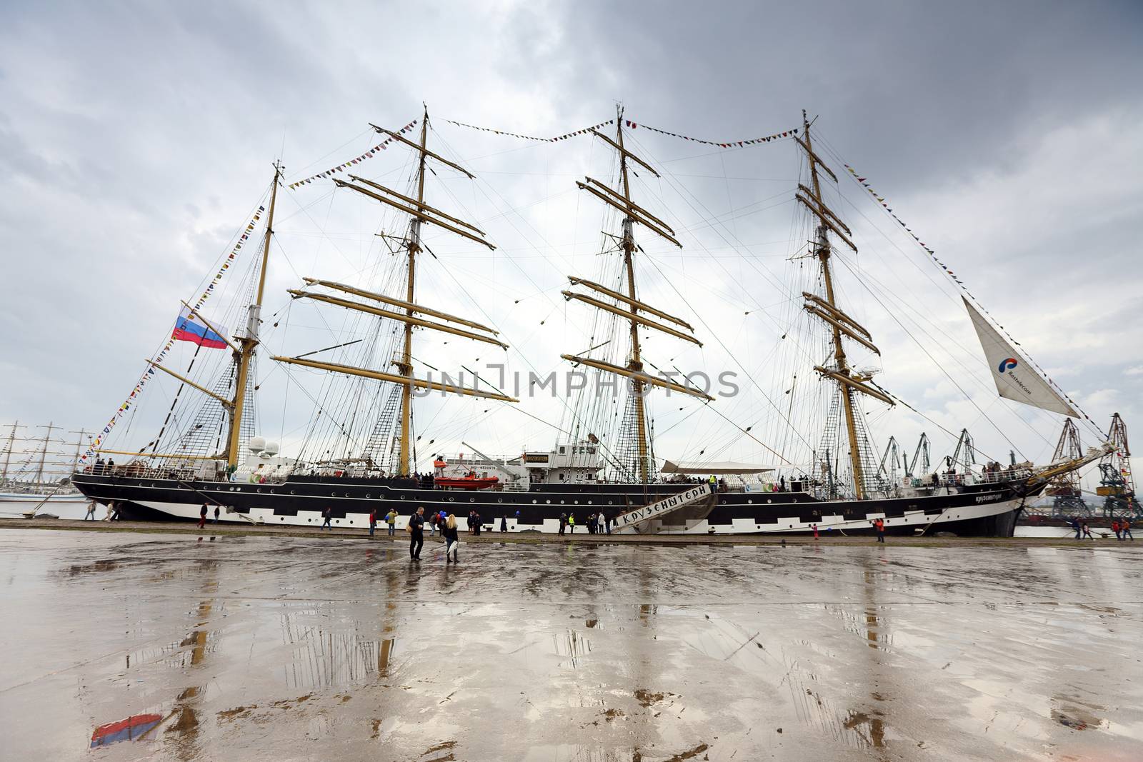 VARNA, BULGARIA-  APRIL 30 2014: SCF Black Sea Tall Ships Regatta.