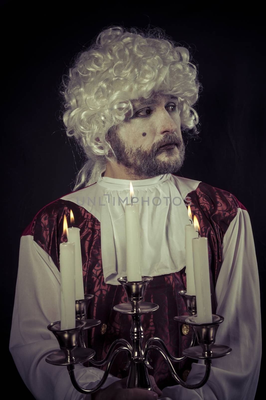 nineteenth century man, , chandelier with candles by FernandoCortes