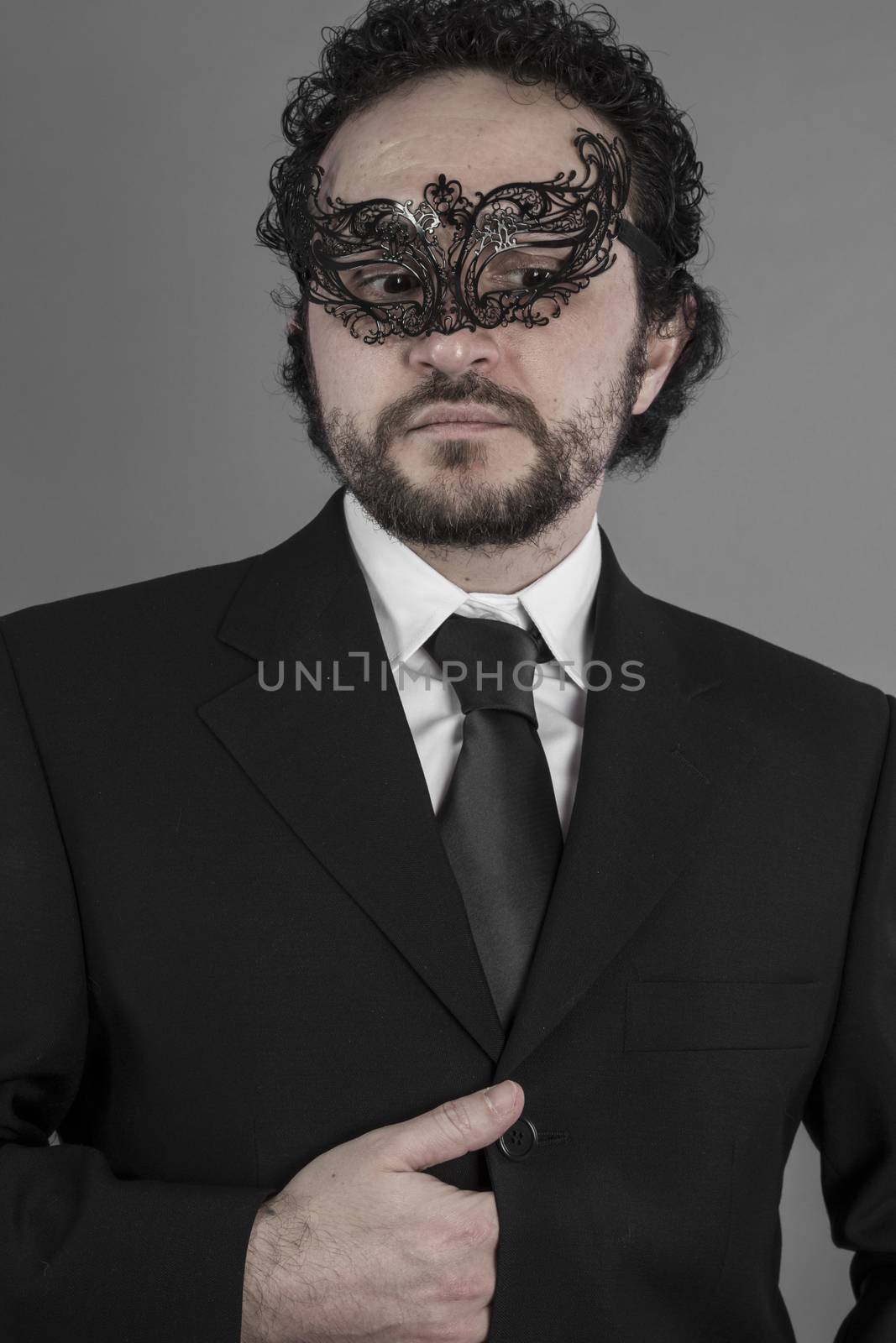 Agent, Sexy and mysterious businessman with mask by FernandoCortes