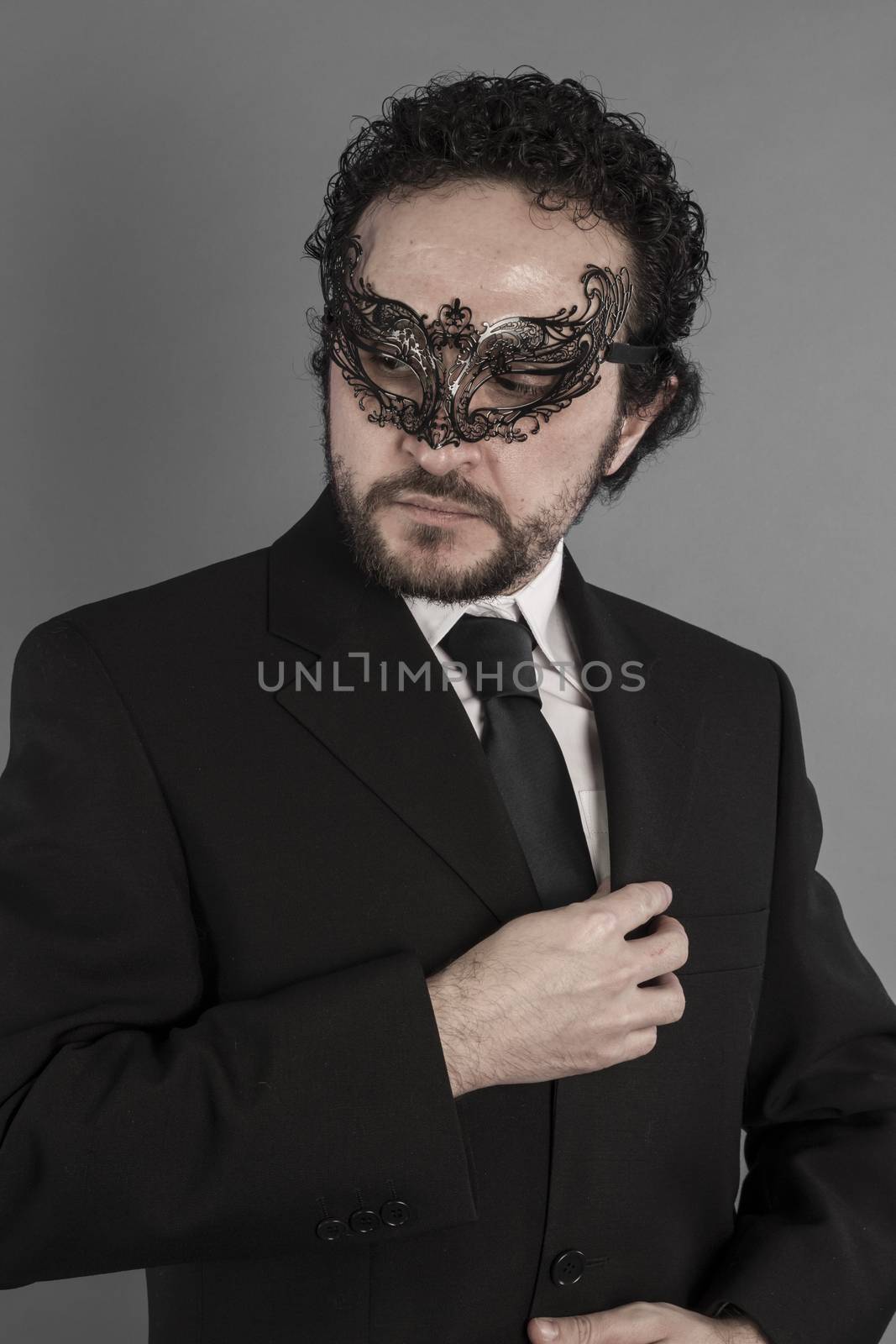 Agent, Sexy and mysterious businessman with mask by FernandoCortes