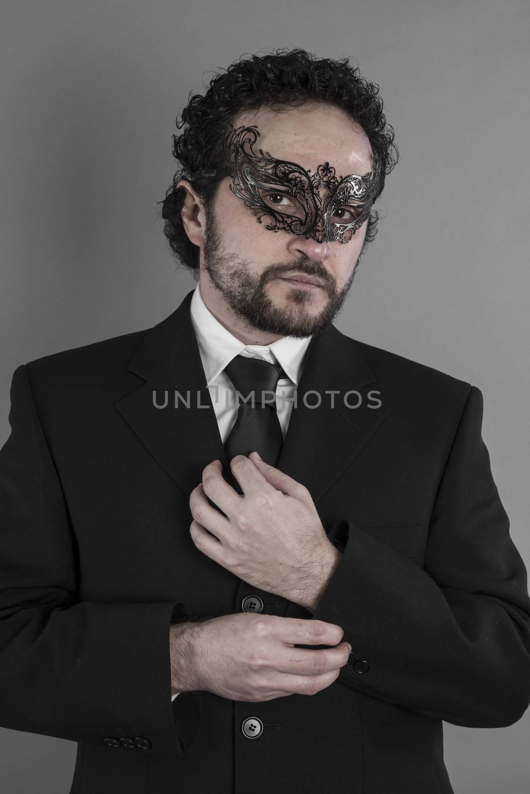 Torso, Sexy and mysterious businessman with mask by FernandoCortes