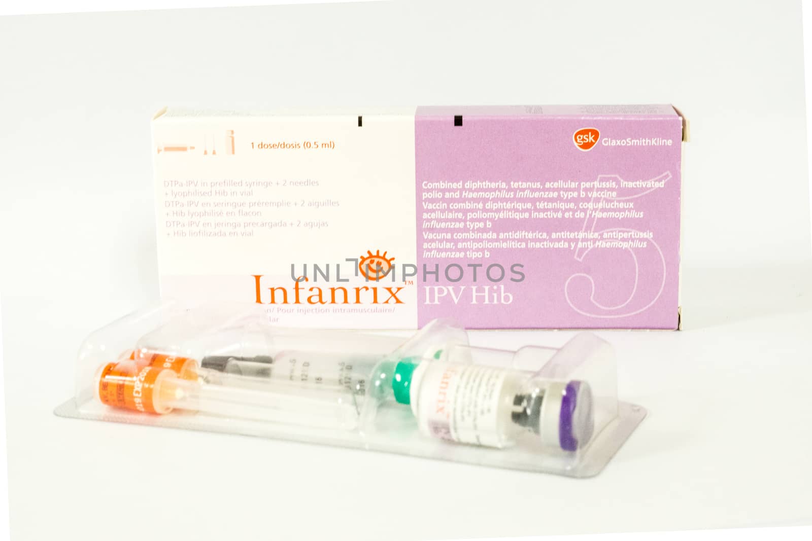 another package of infanrix vaccine from glaxo smith kline,shallow focus