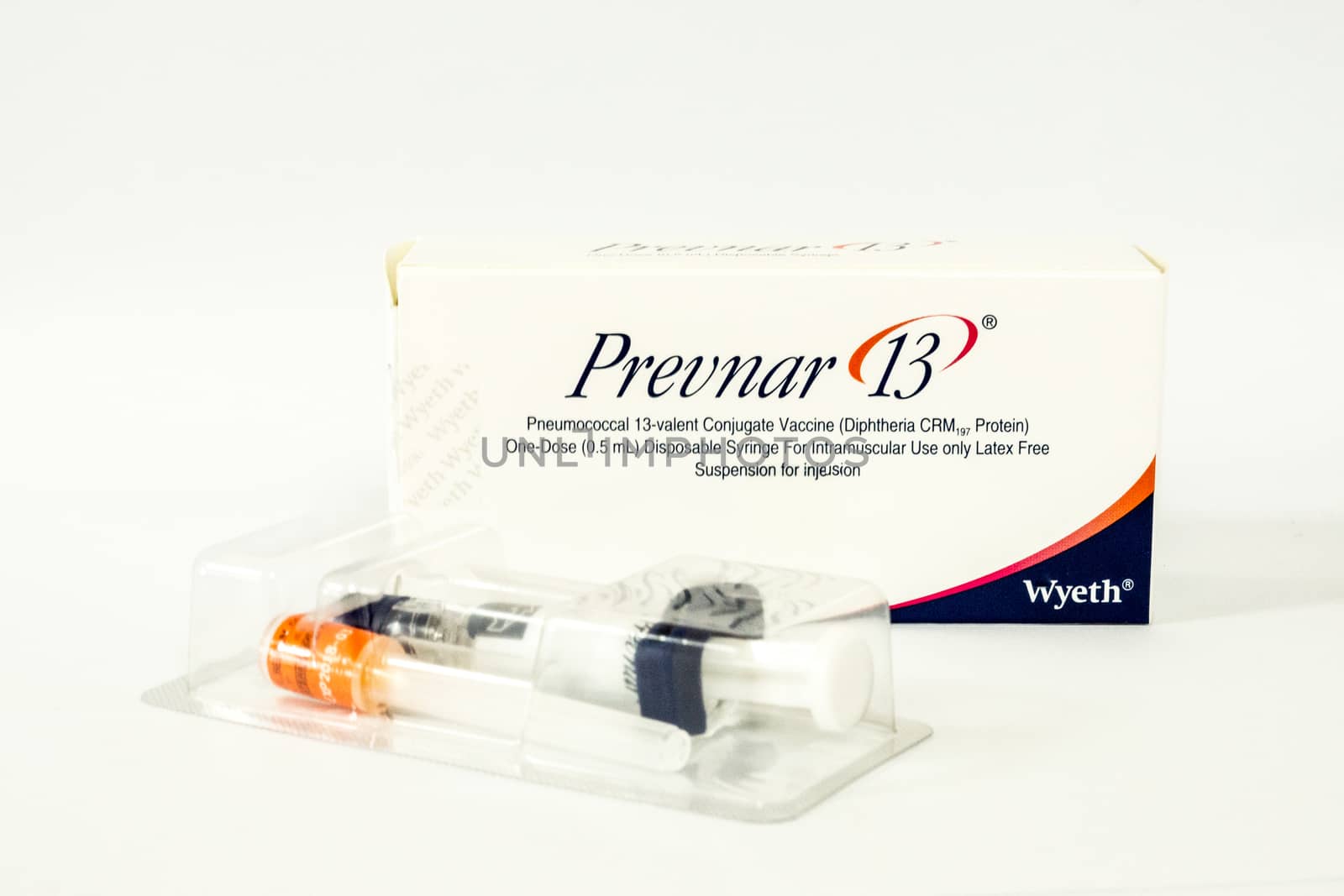 another package of pneumococcus vaccine( 13 valent) from Wyeth,shallow focus
