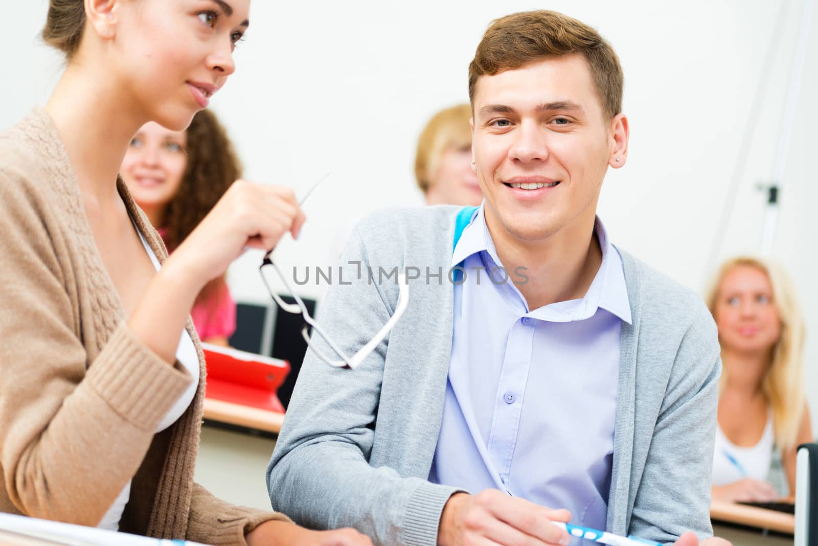 image of a students in the classroom, teaching at the University of