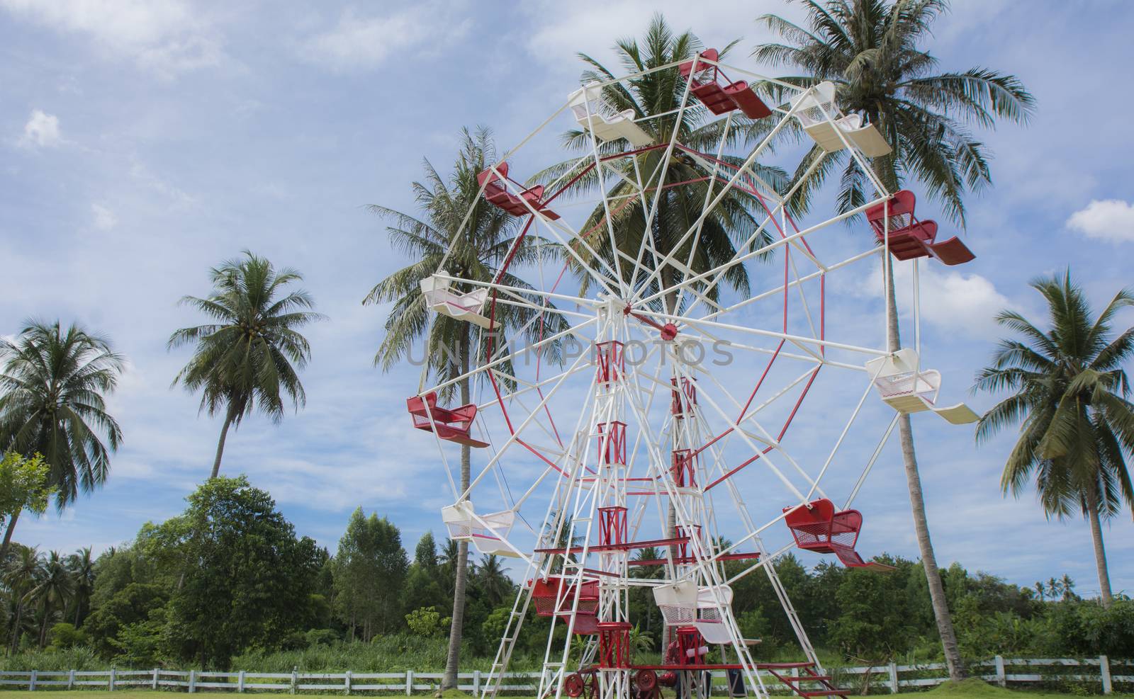 Ferris Wheel in farm by Sorapop