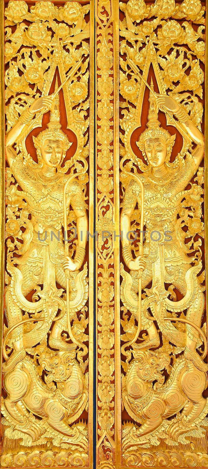 Door of Buddhist Temple by kobfujar