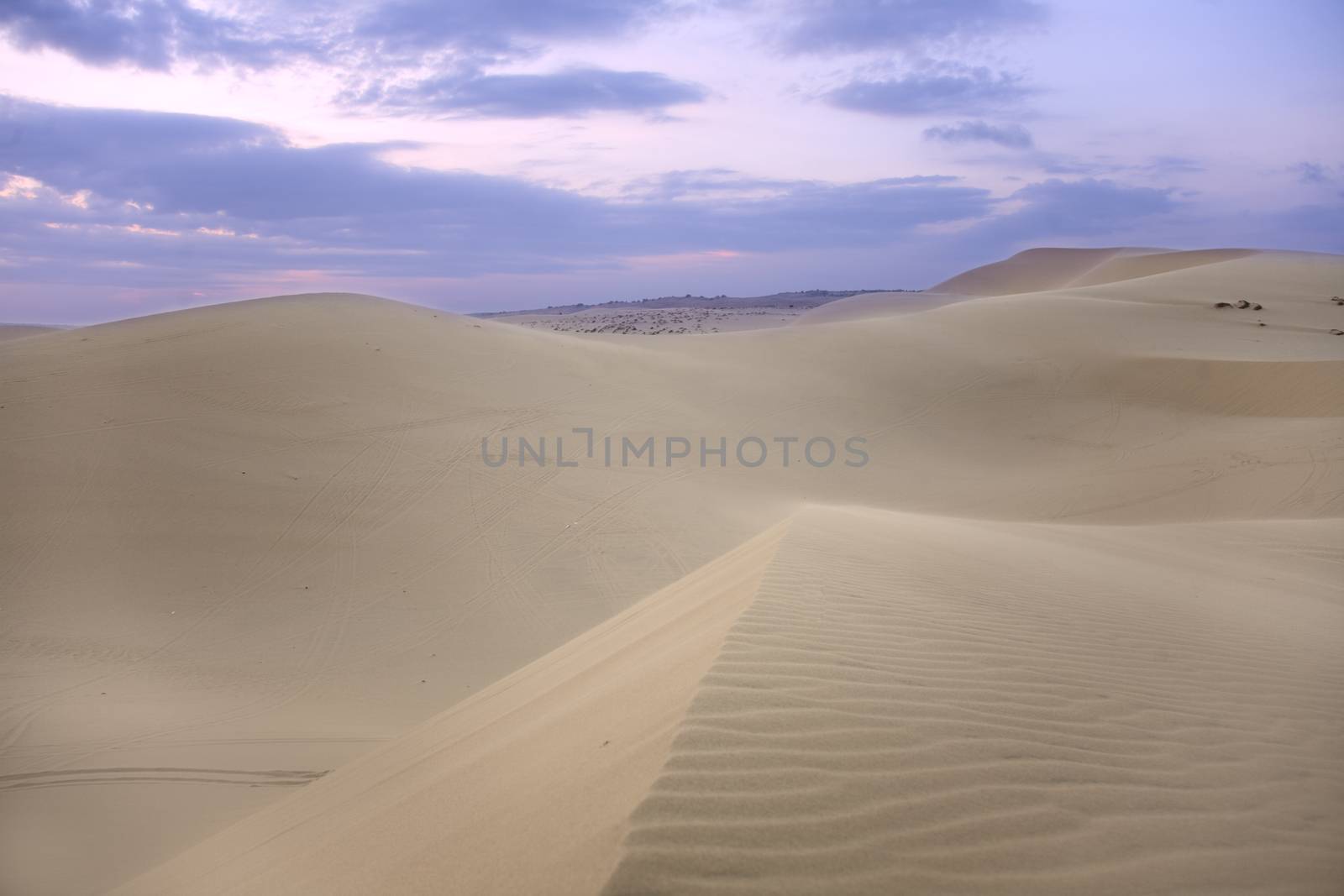 White sand dune in Mui Ne, Vietnam