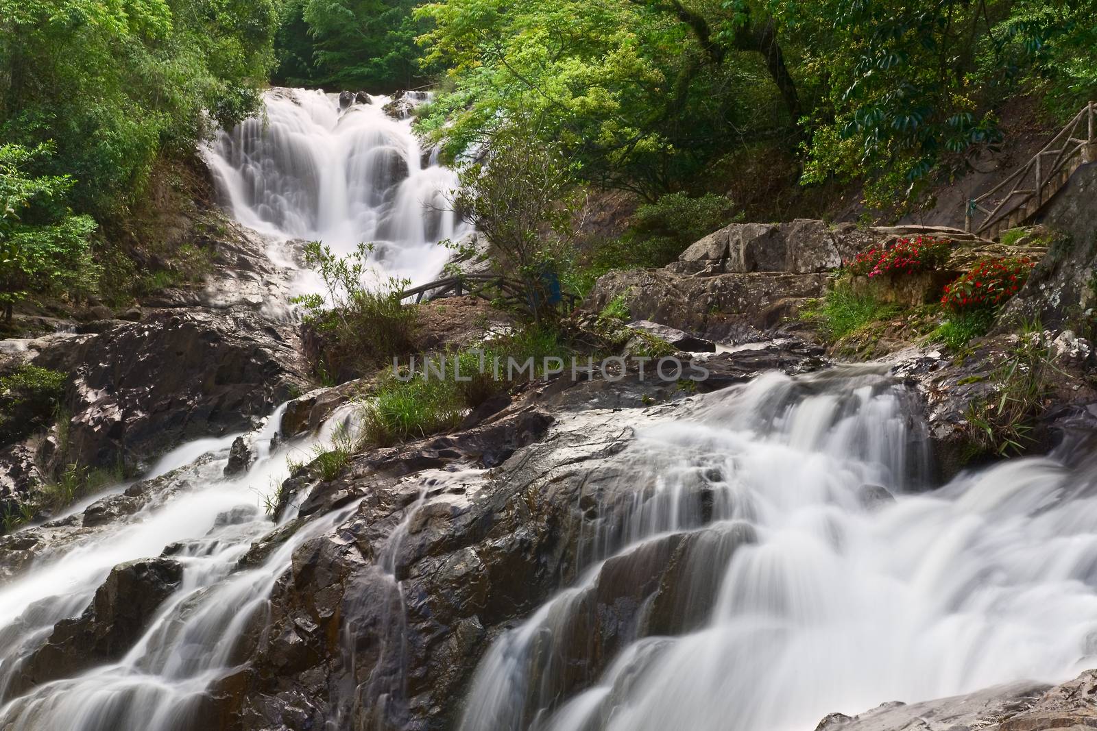 Beautiful waterfall in Dalat,  Vietnam by foryouinf