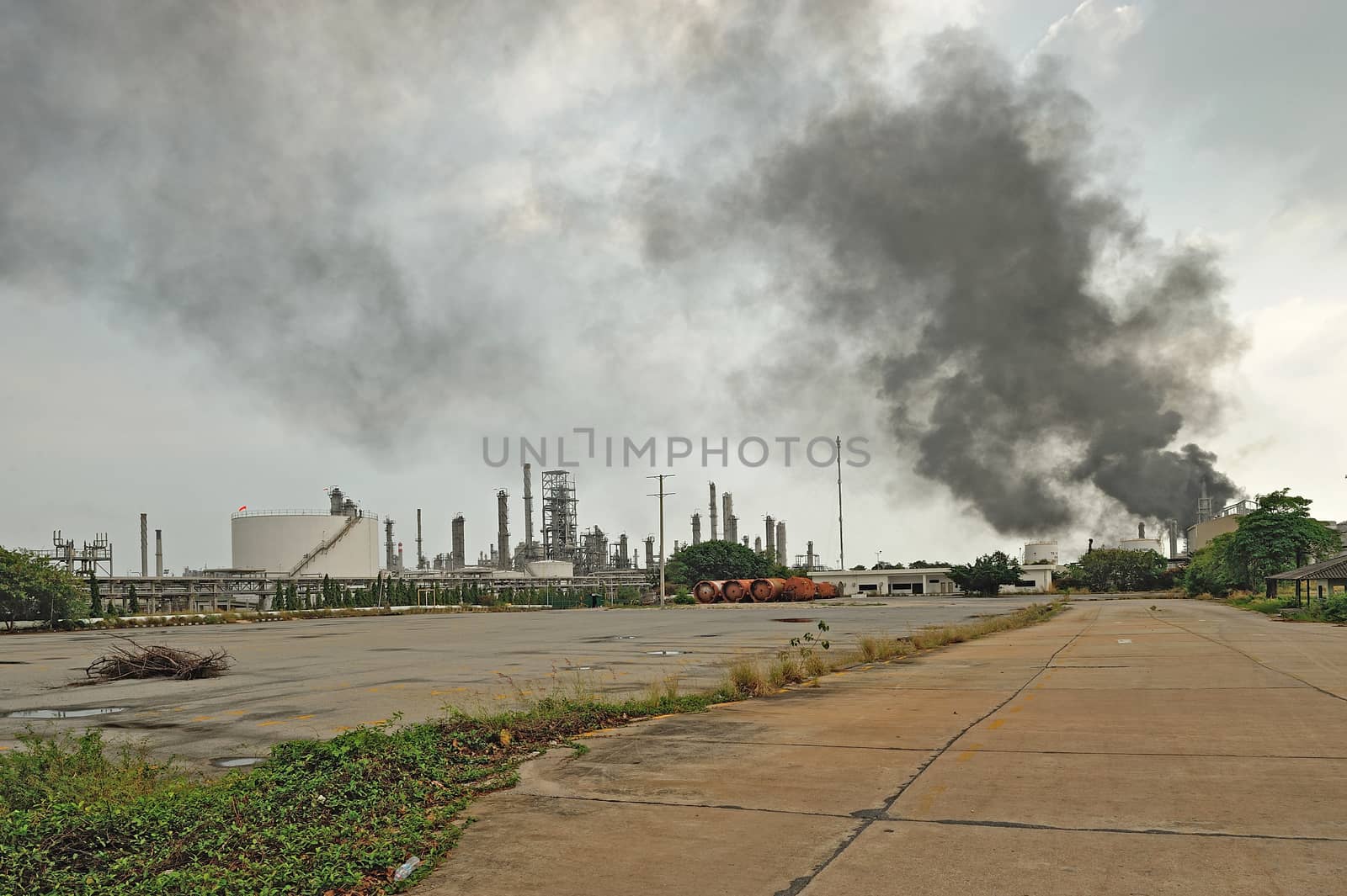 Accidents caused by the sparks of the fire from welding in thail by think4photop