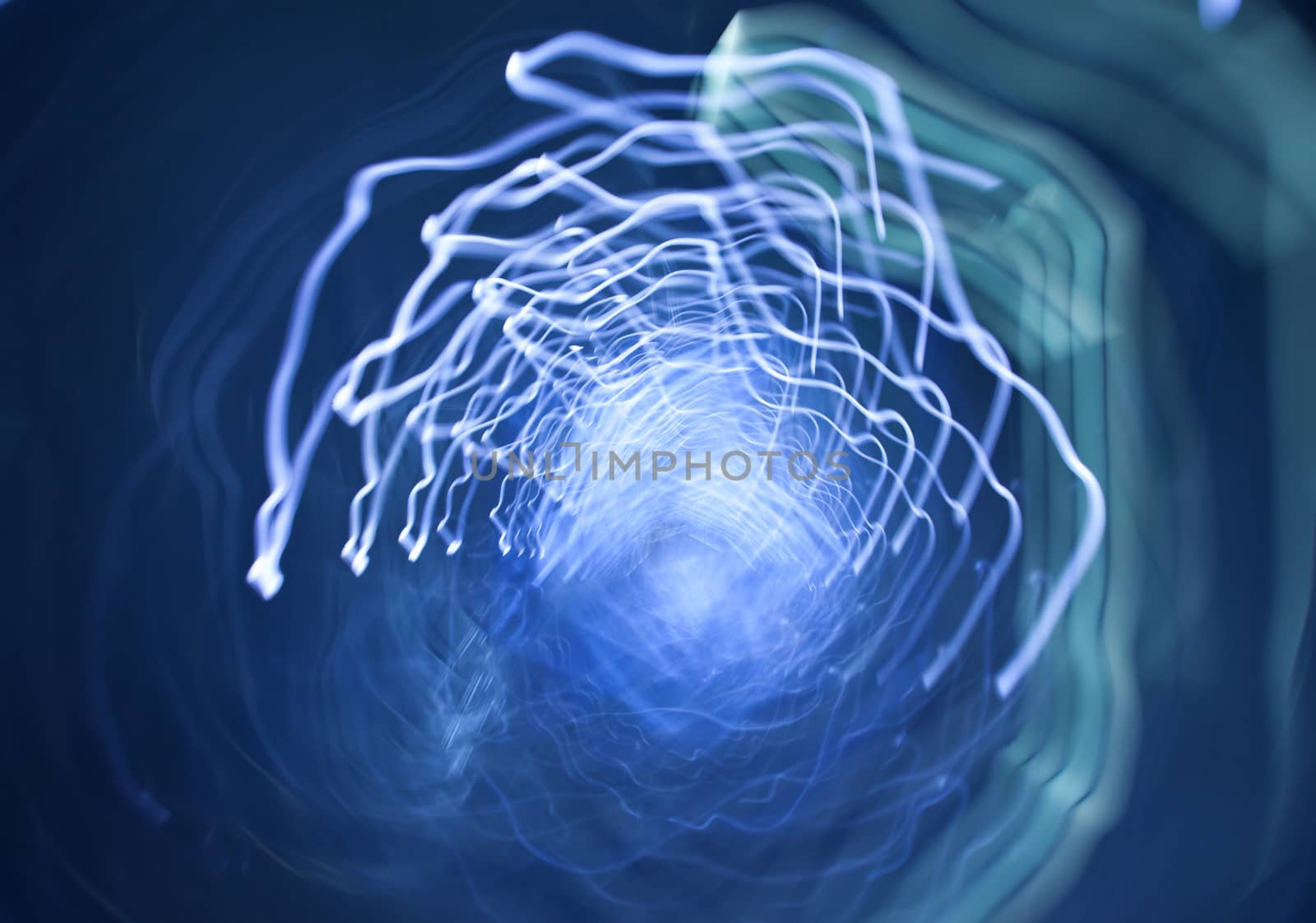 chaotic blue abstract background with  white lines