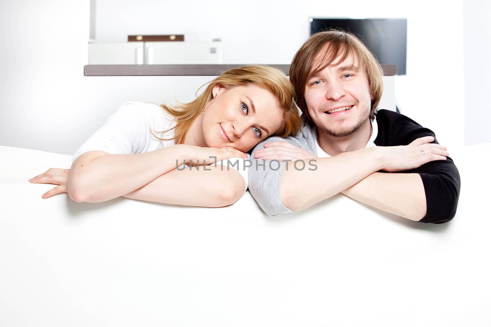 Couple in new home