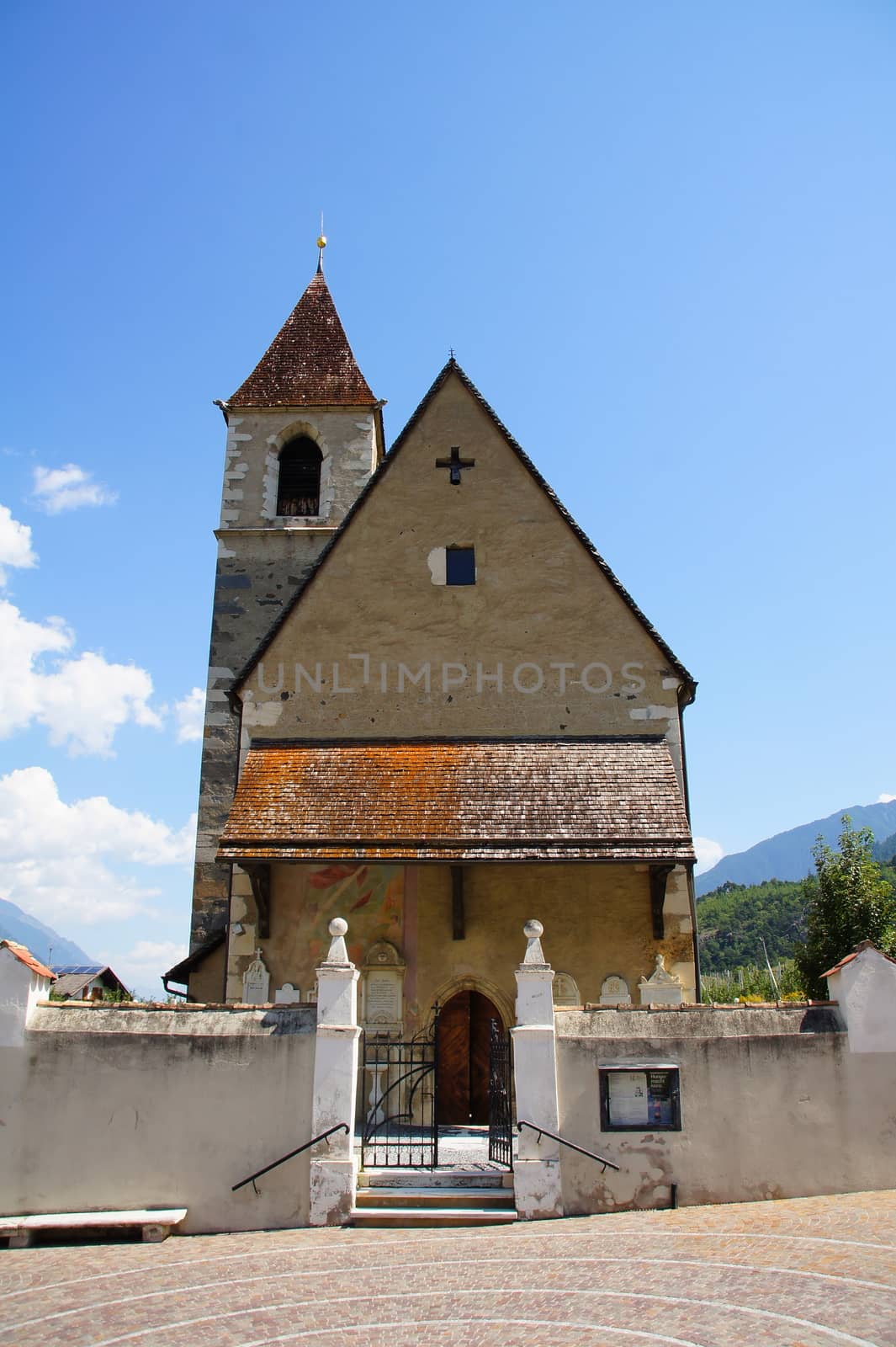 church in Morter in val venosta in South Tyrol
