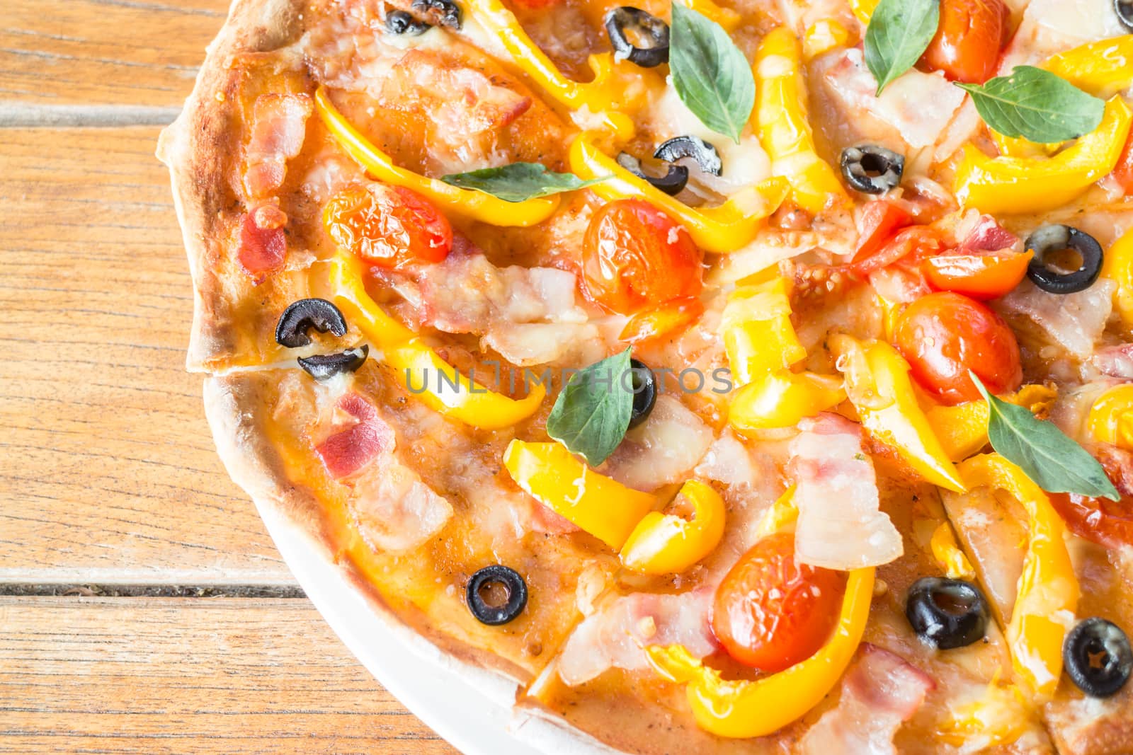 Colorful ingredients of homemade pizza, stock photo