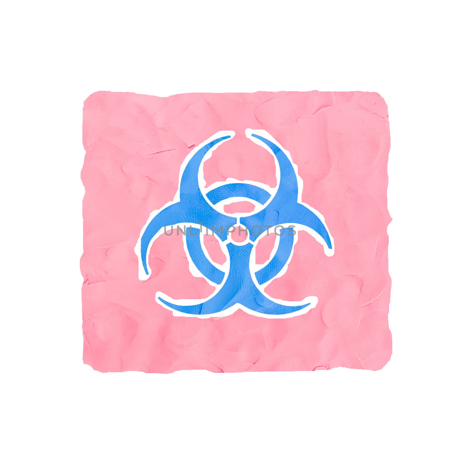 biohazard icon handmade isolated on white background