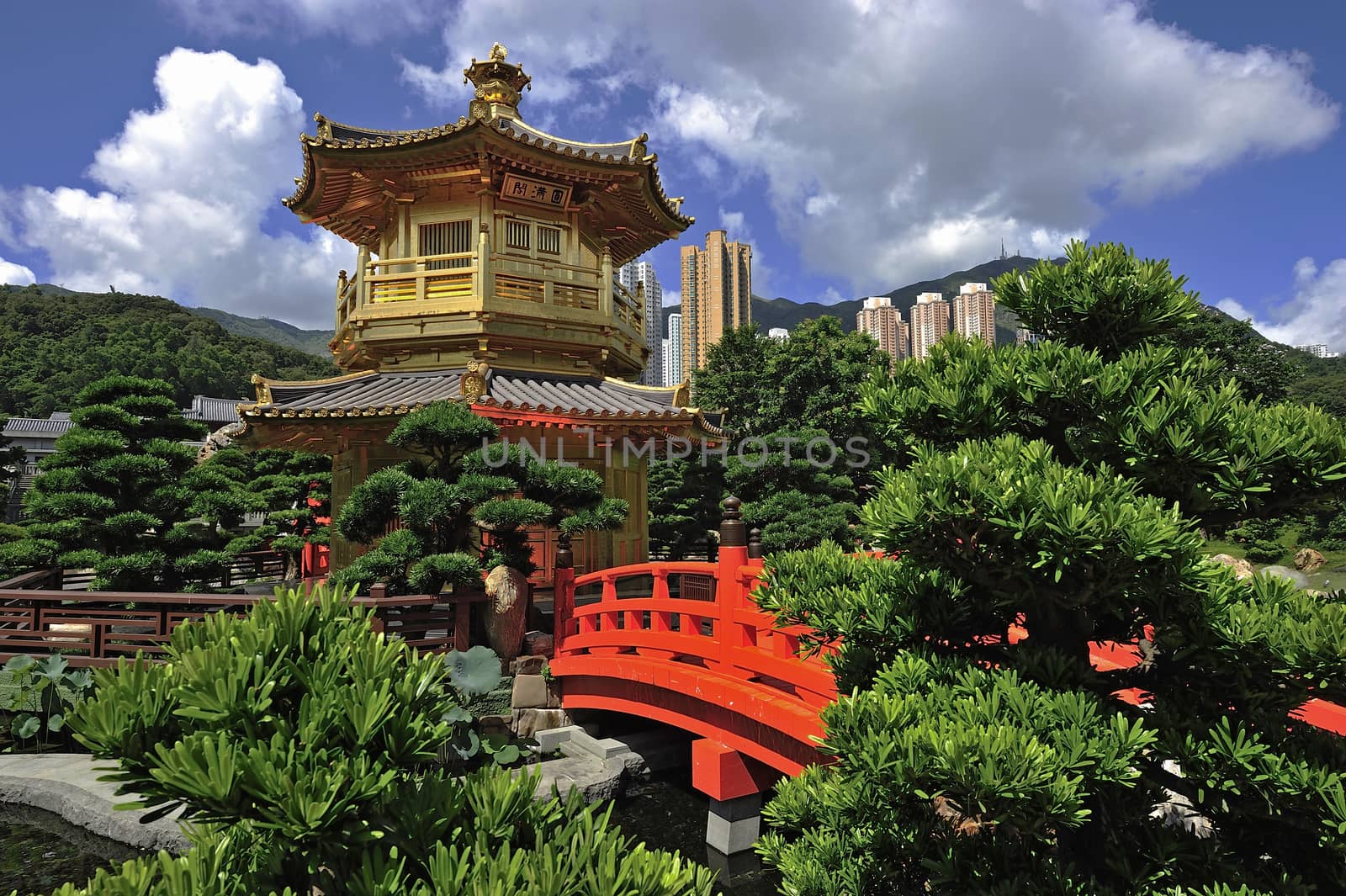 The Pavilion of Absolute Perfection in the Nan Lian Garden, Hong by think4photop