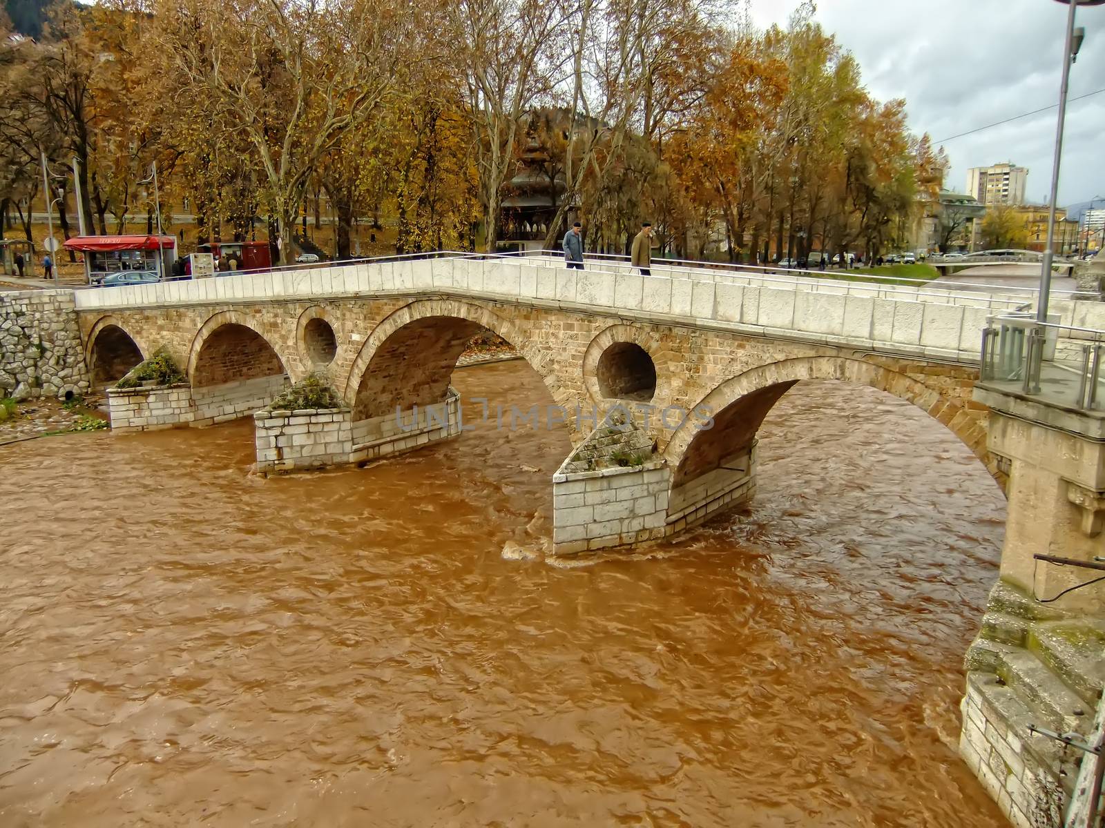 Latin Bridge on Miljacko river, Sarajevo, Bosnia and Herzegovina