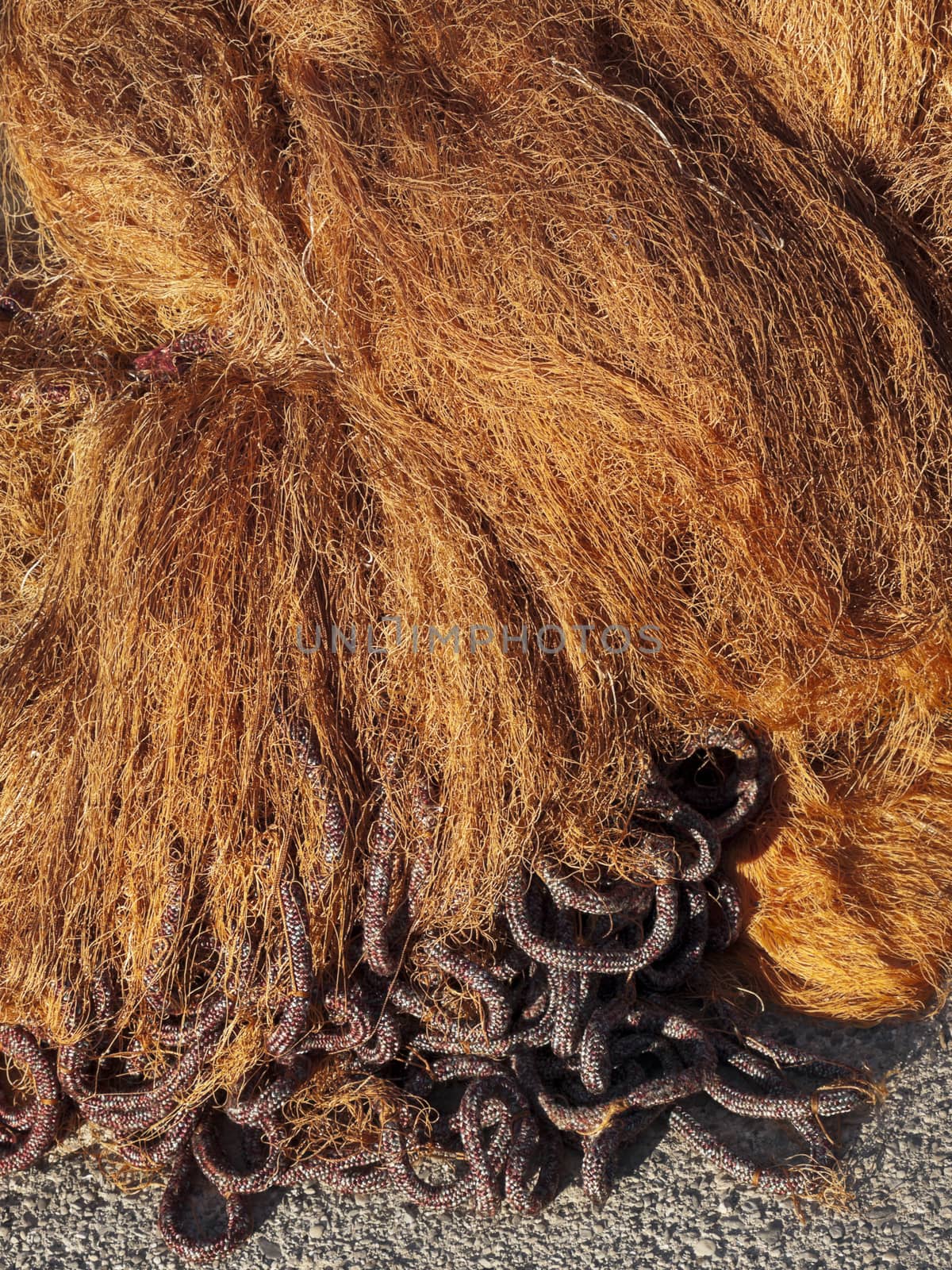 old fishing net in the port