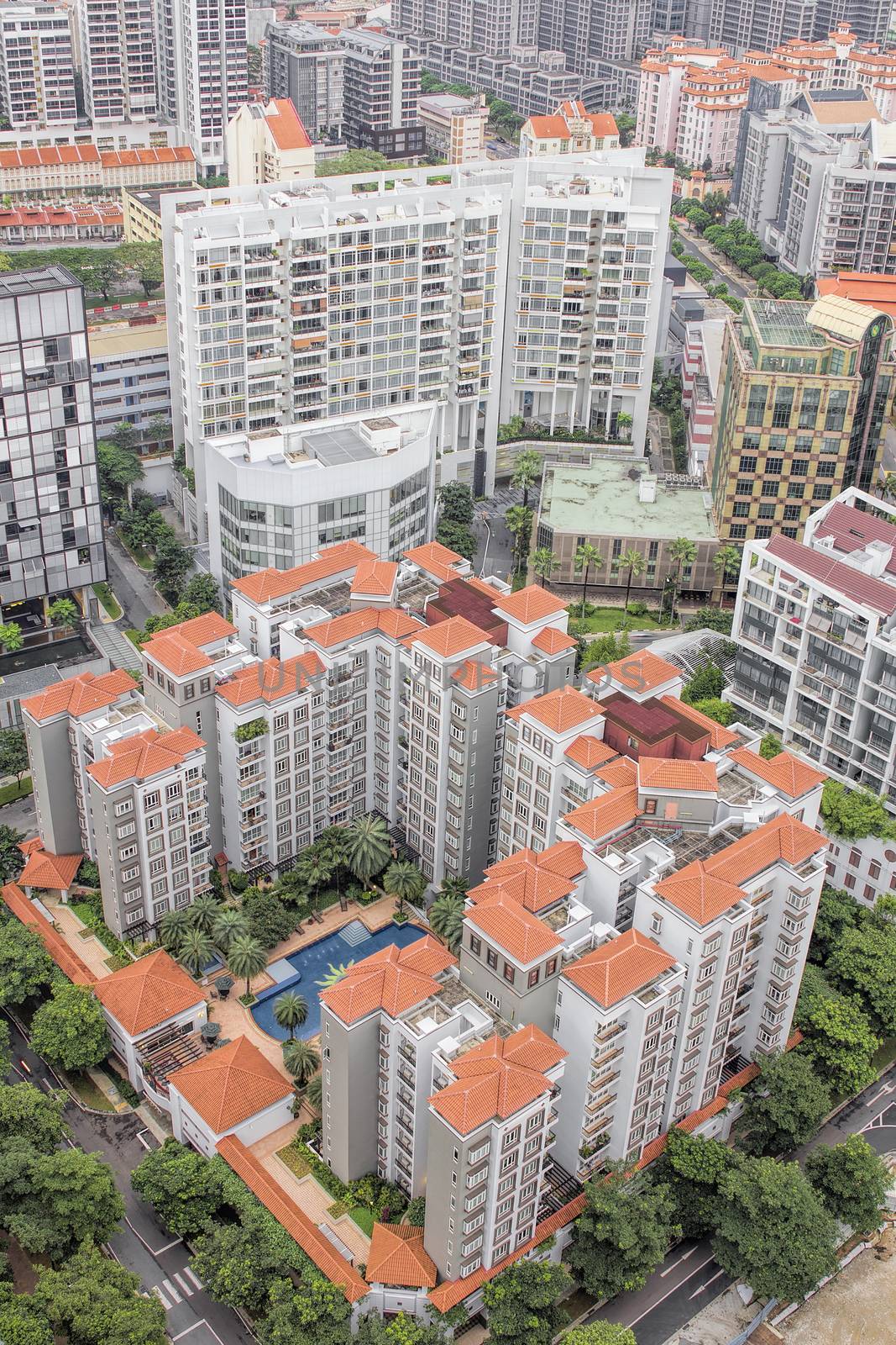 Luxury Condominiums by Robert Quay in Singapore Aerial View