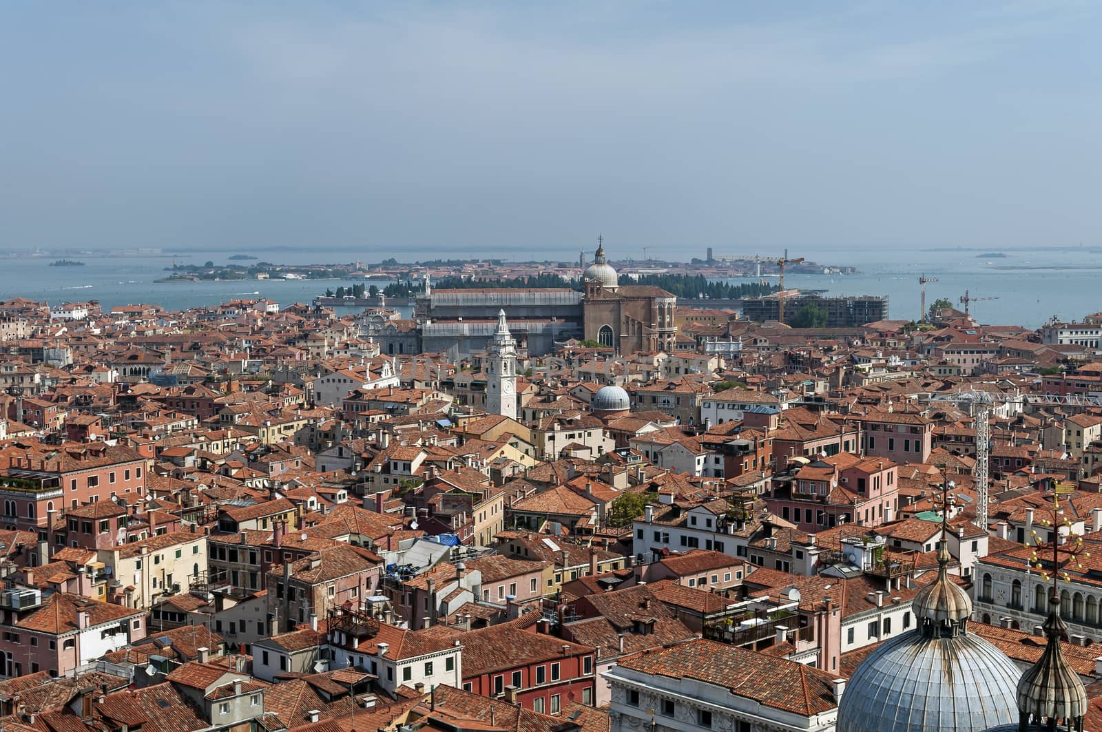 High angle view of Venice, in Italy.