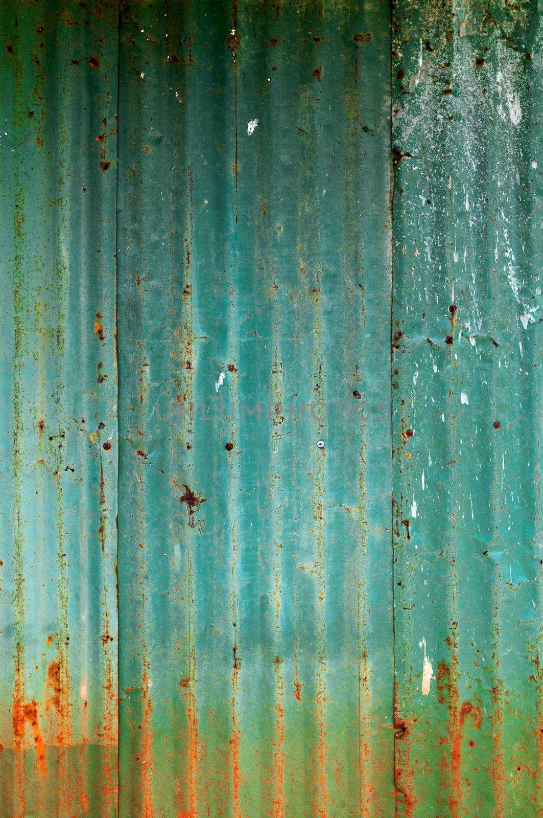 dirty and Rusted galvanized iron roof ,large tin background