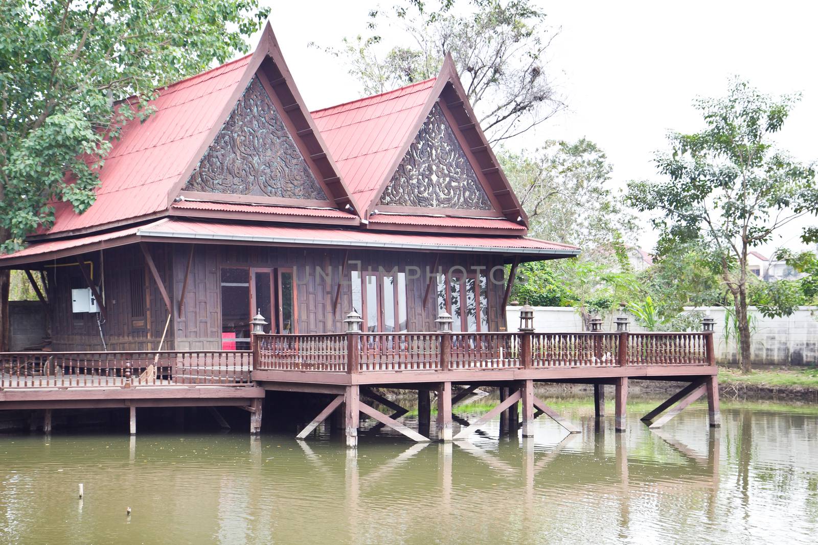 Traditional Thai house by tisskananat