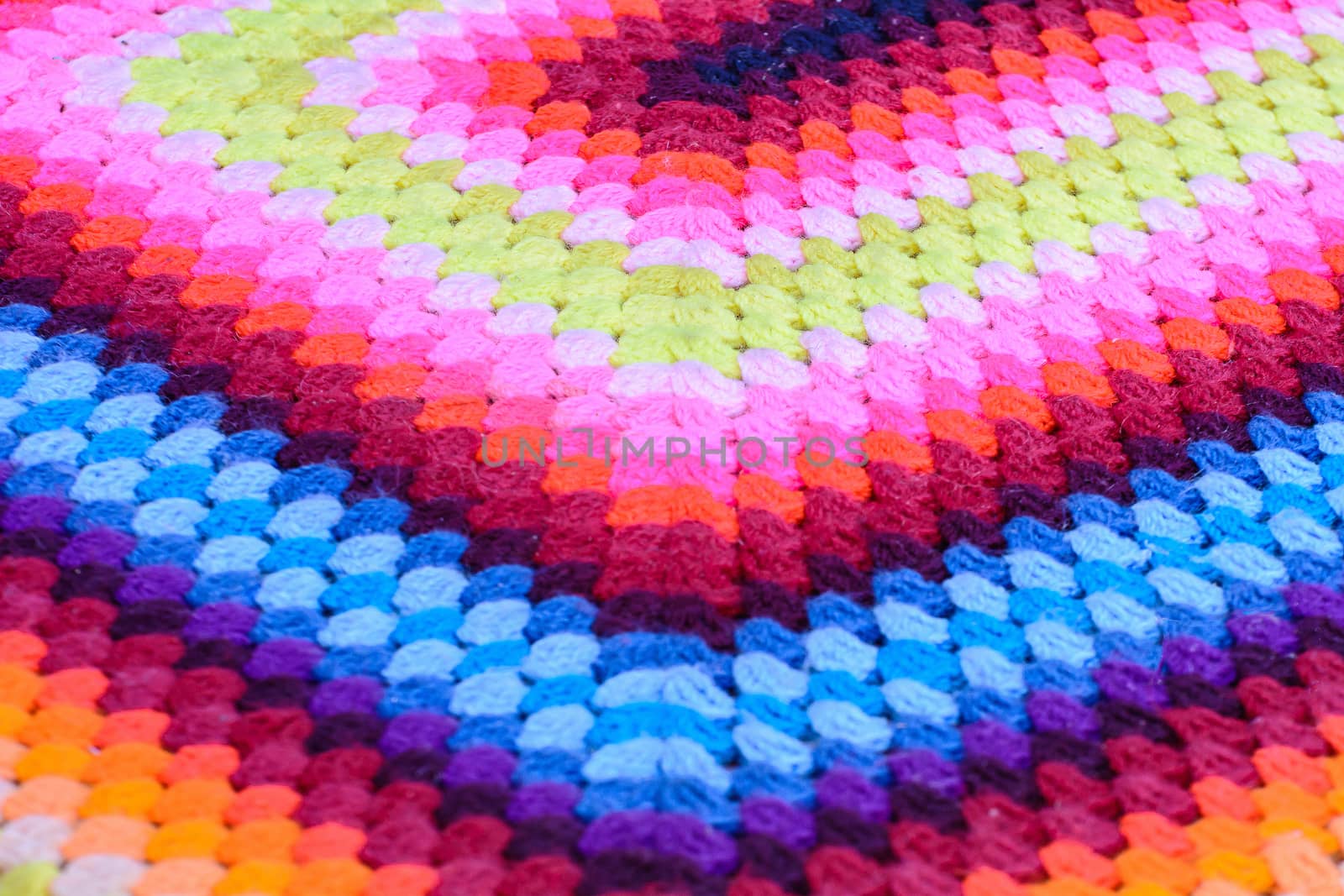 Colorful hand woven cotton by NuwatPhoto