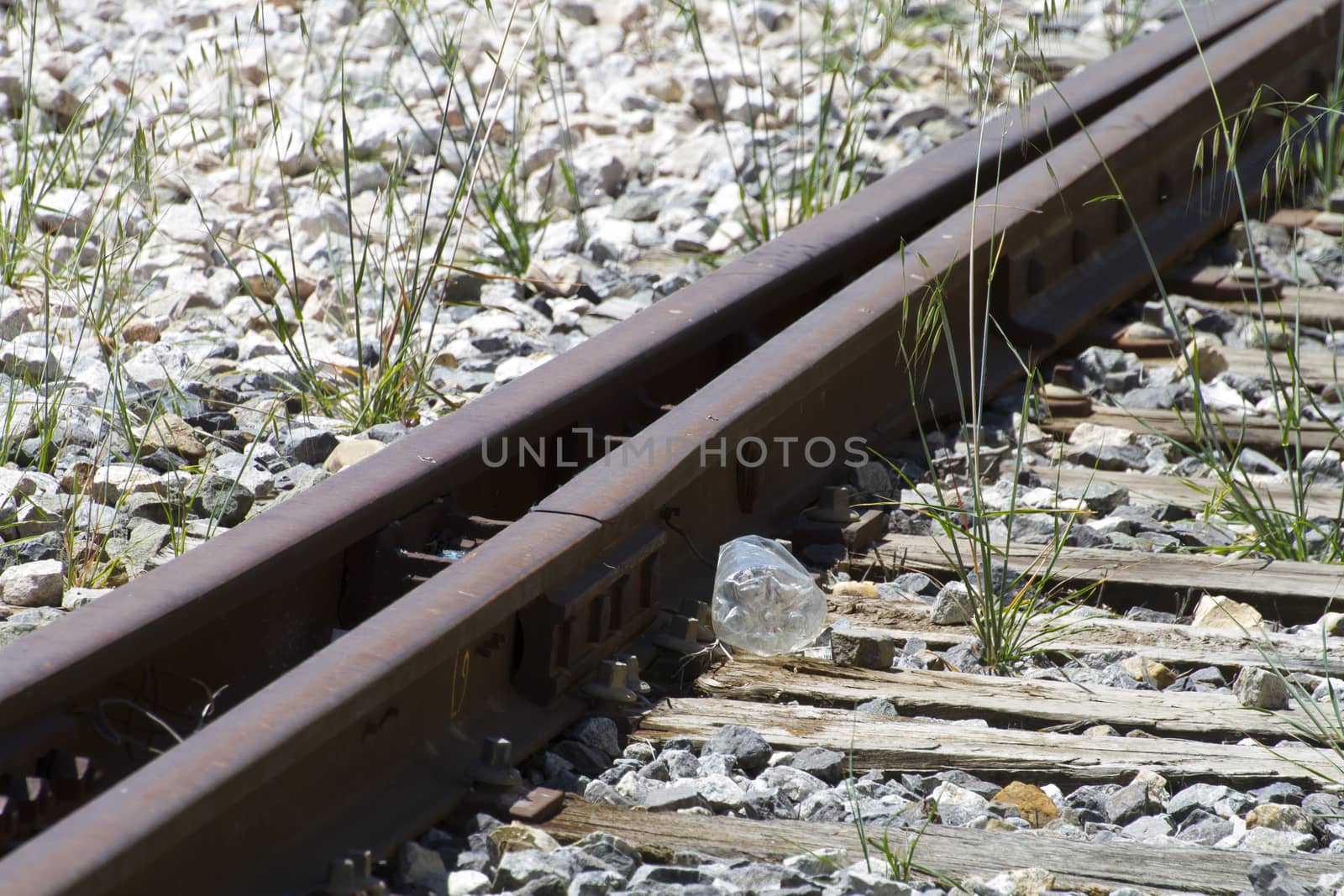 transport, train rails, detail of railways in Spain by FernandoCortes