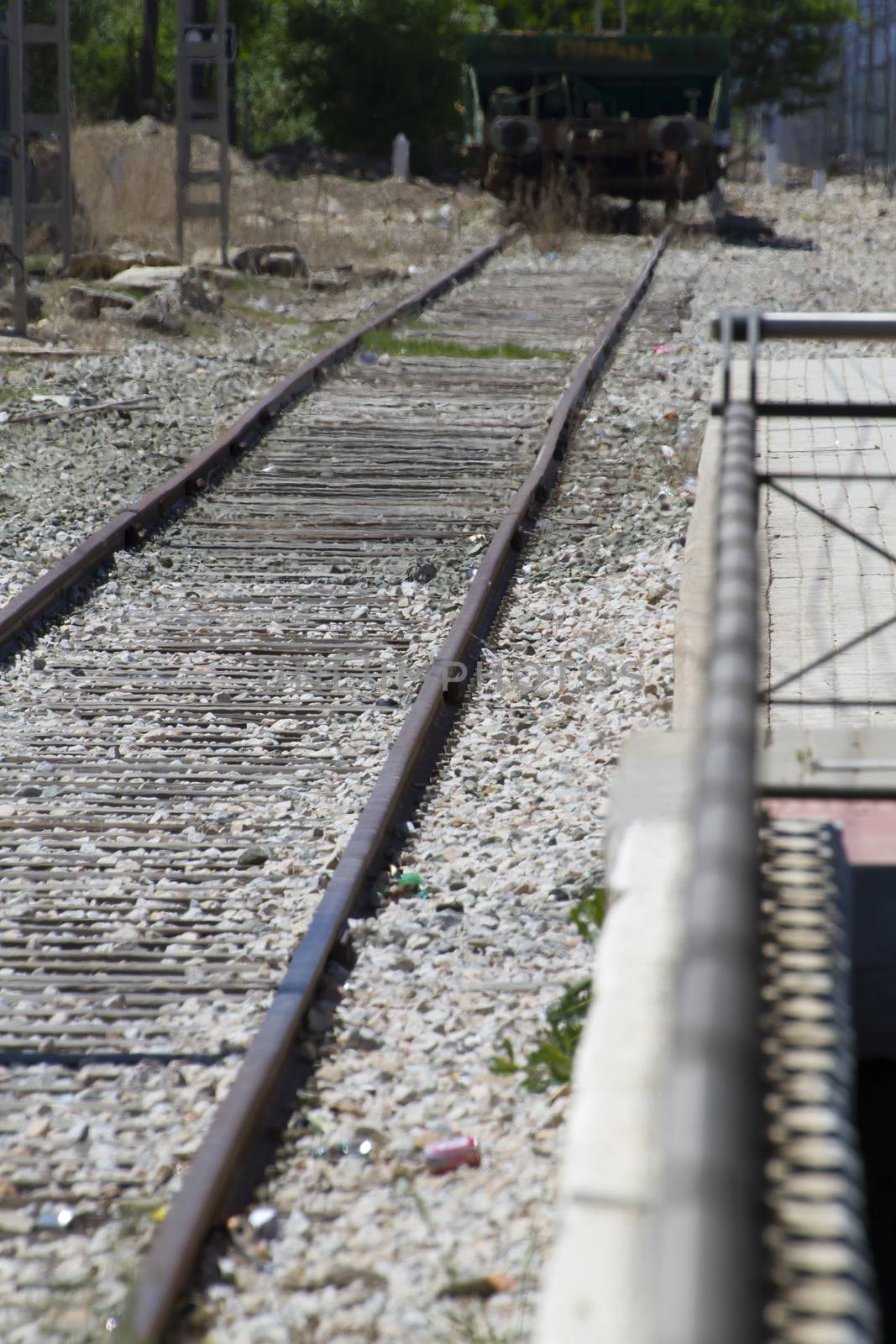 train rails, detail of railways in Spain by FernandoCortes