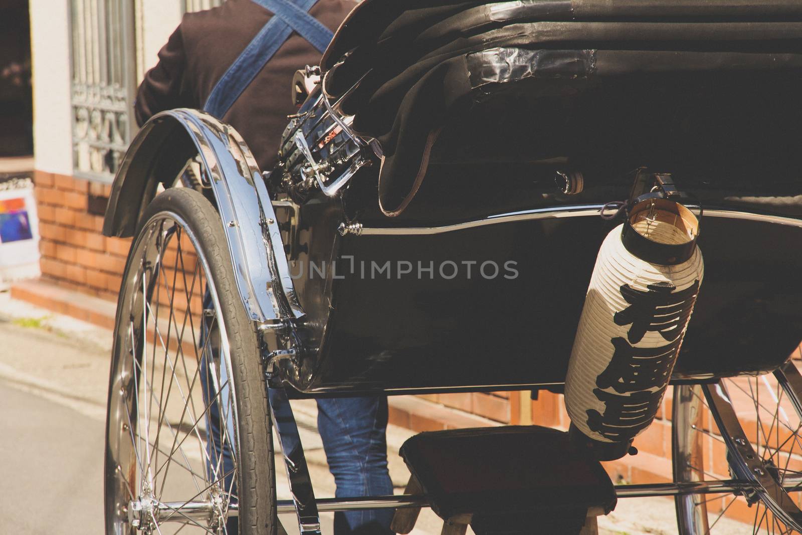 The Rickshaws are a popular way to tour the city. Rickshaw in Kyoto, Japan Traditional vehicle of japan