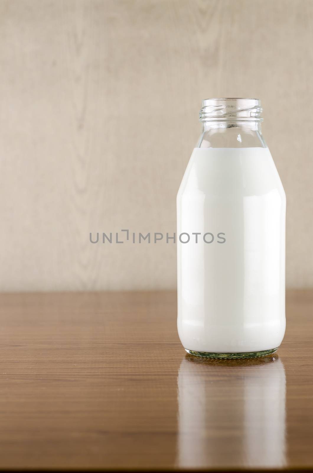 milk in a glass of bottle by ammza12