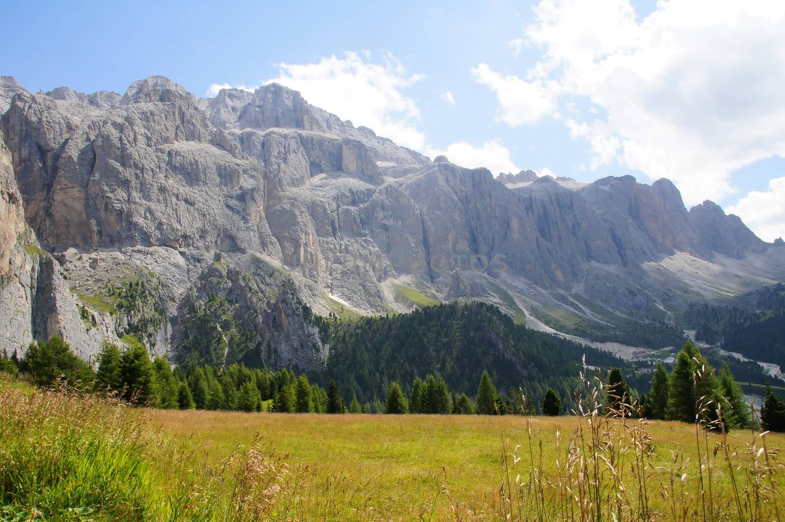Sella massif in the summer