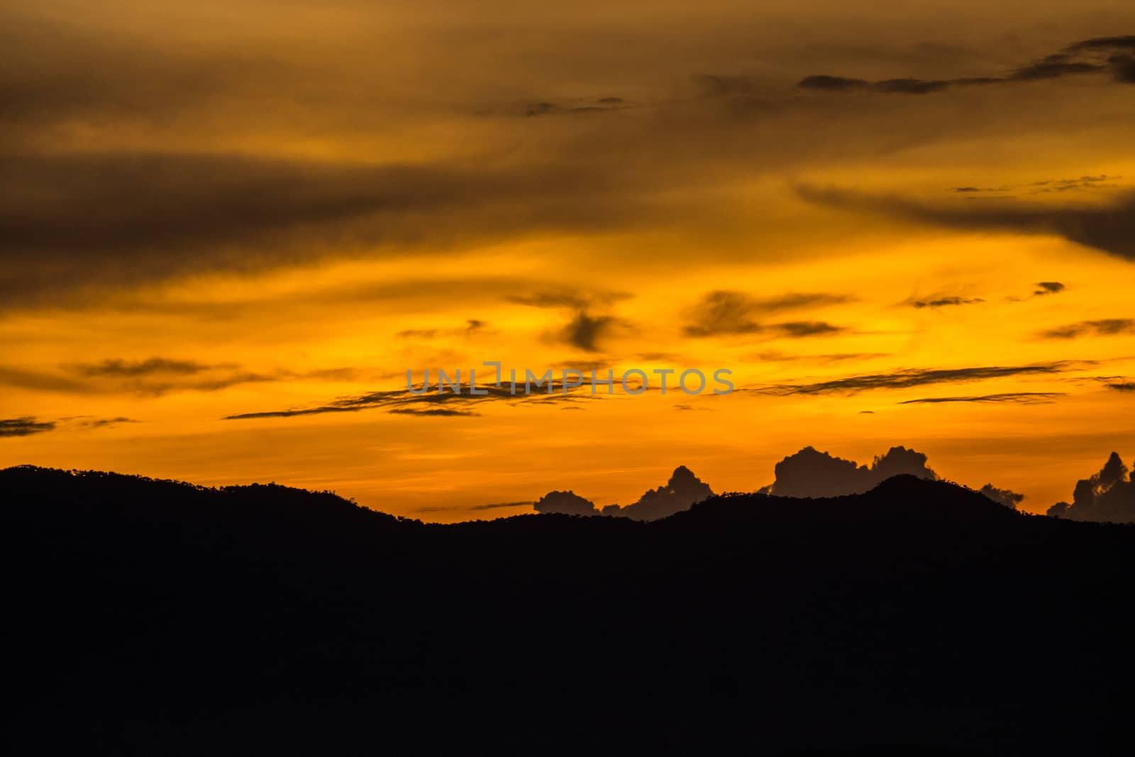 sunset at Phayao,Thailand