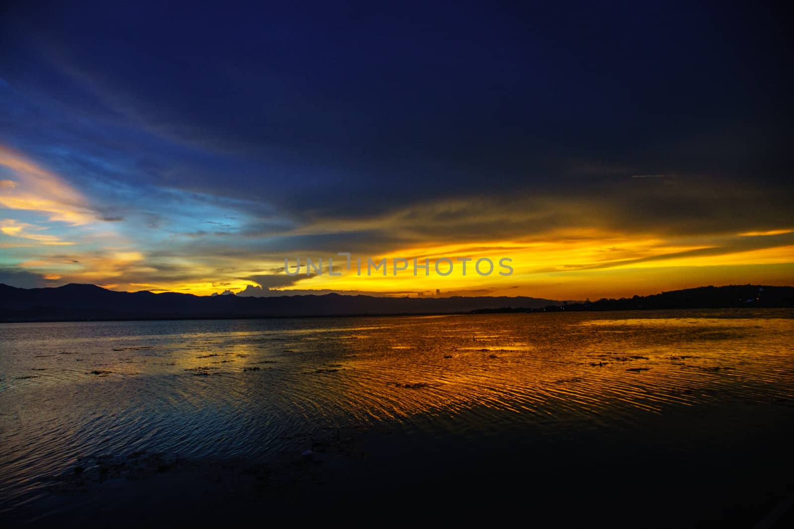 sunset at Phayao,Thailand