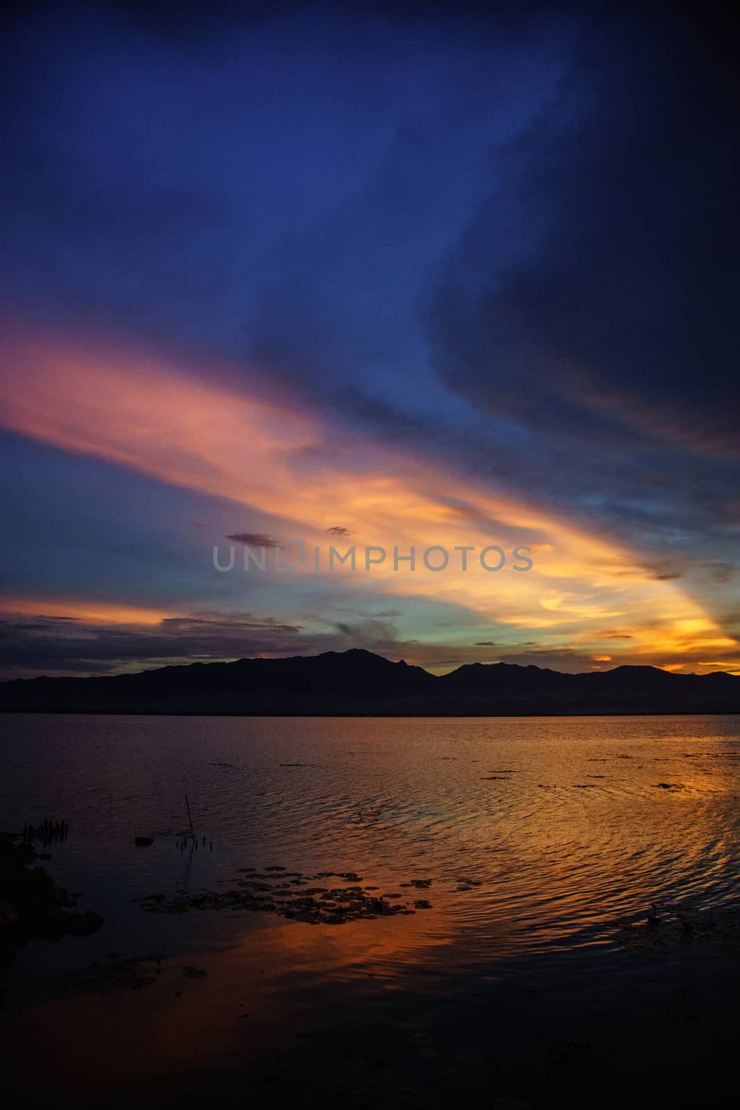 sunset at Phayao,Thailand