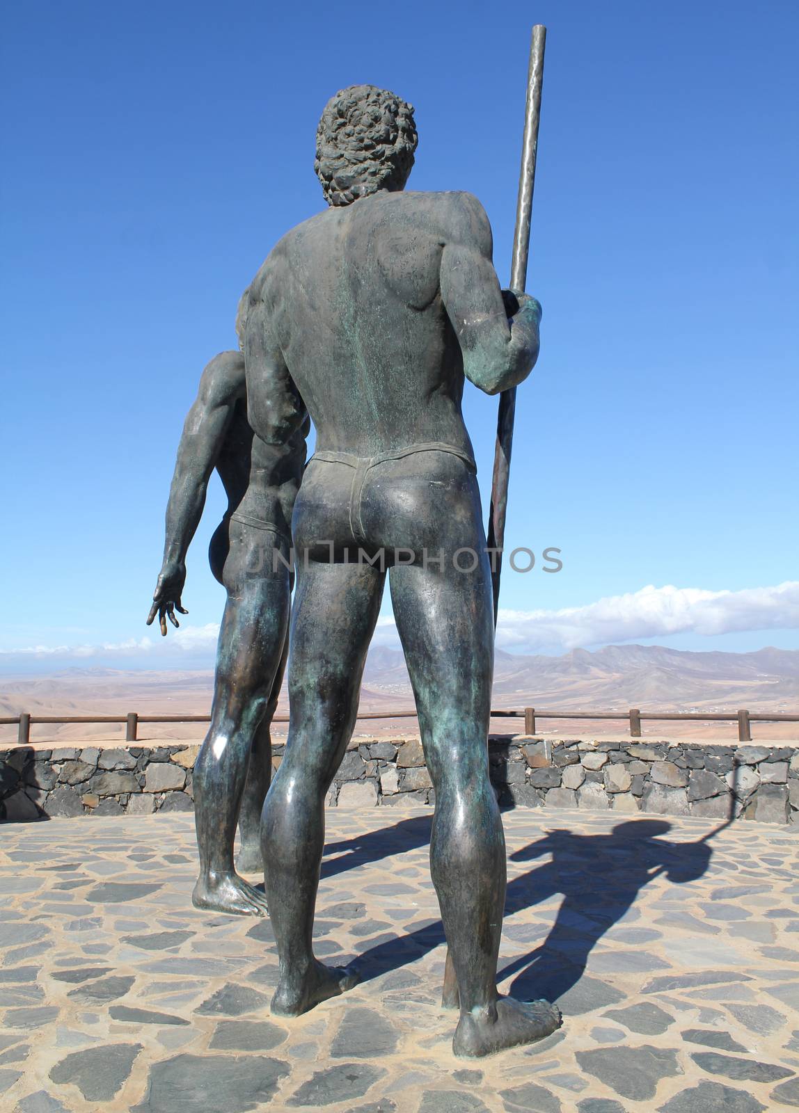 Monument near village Betancuria, Canary Island Fuerteventura, Spain