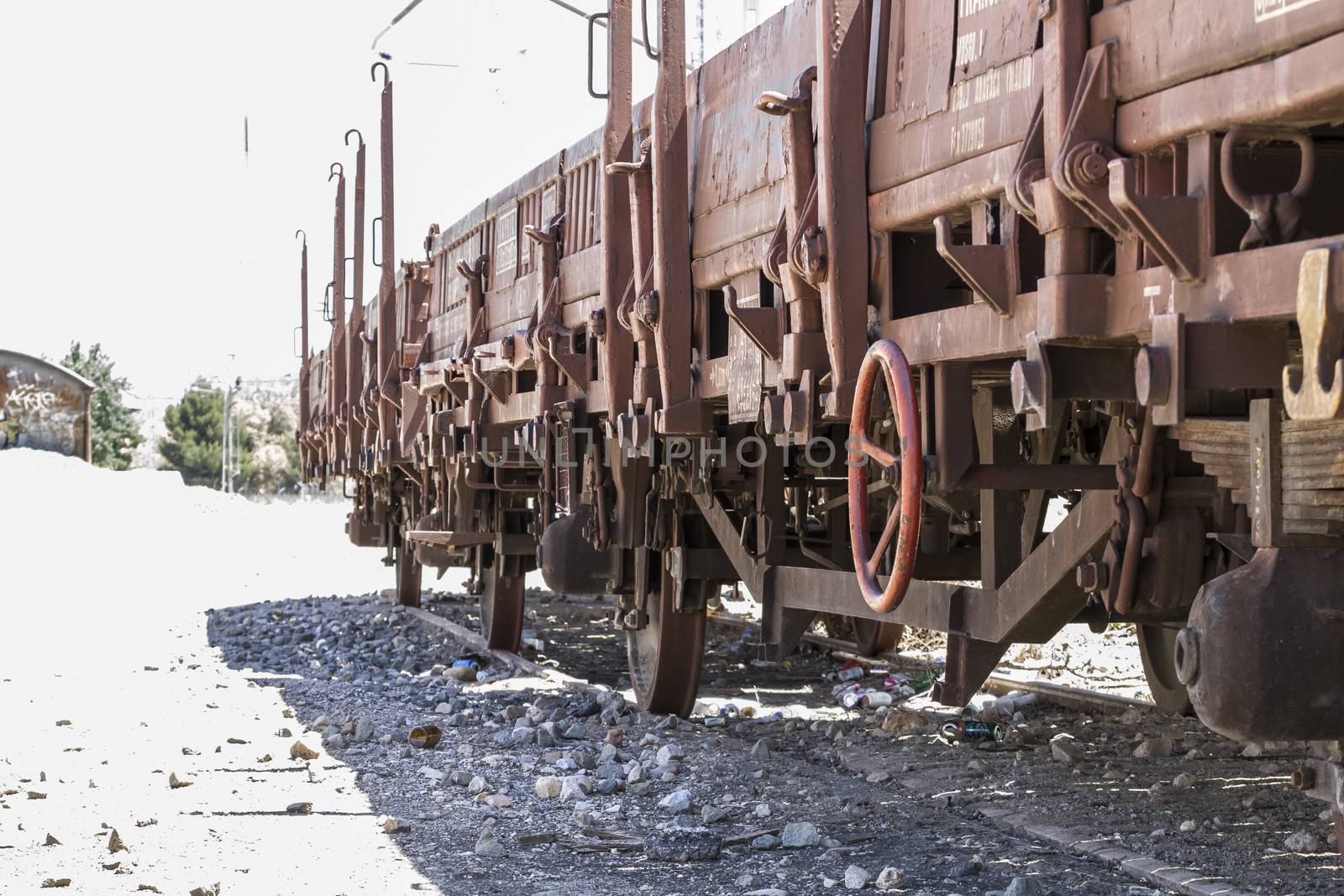 old freight train, metal machinery details by FernandoCortes