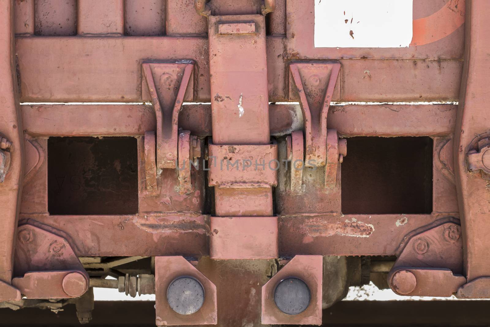 railway, old freight train, metal machinery details