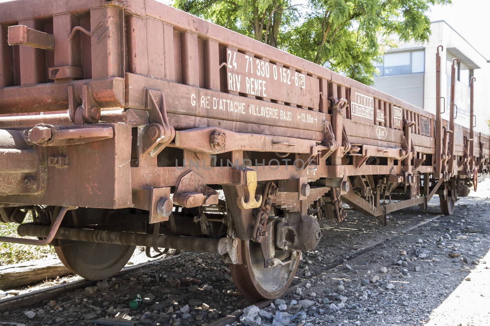 old freight train, metal machinery details by FernandoCortes