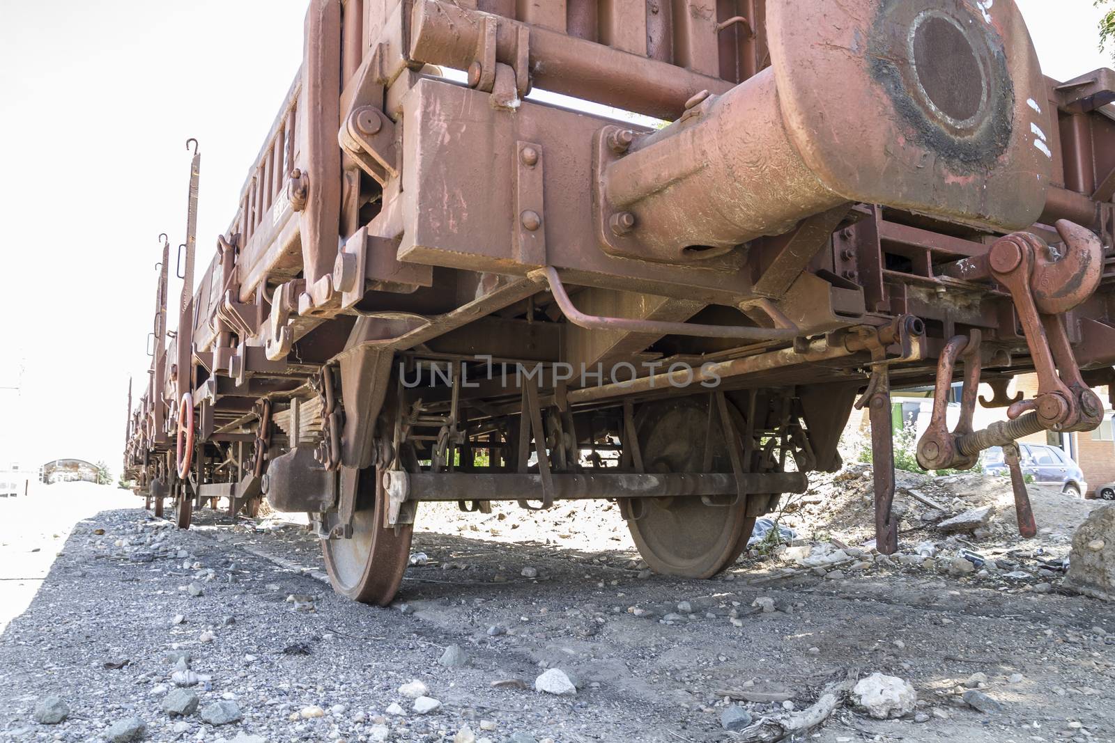 old freight train, metal machinery details by FernandoCortes