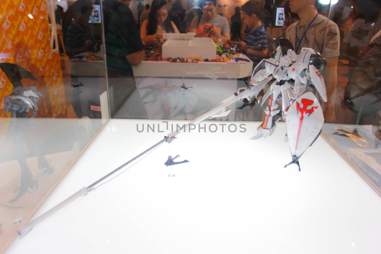 BANGKOK - MAY. 11: A Gundam model in Thailand Comic Con 2014 on May 11, 2014 at Siam Paragon, Bangkok, Thailand.