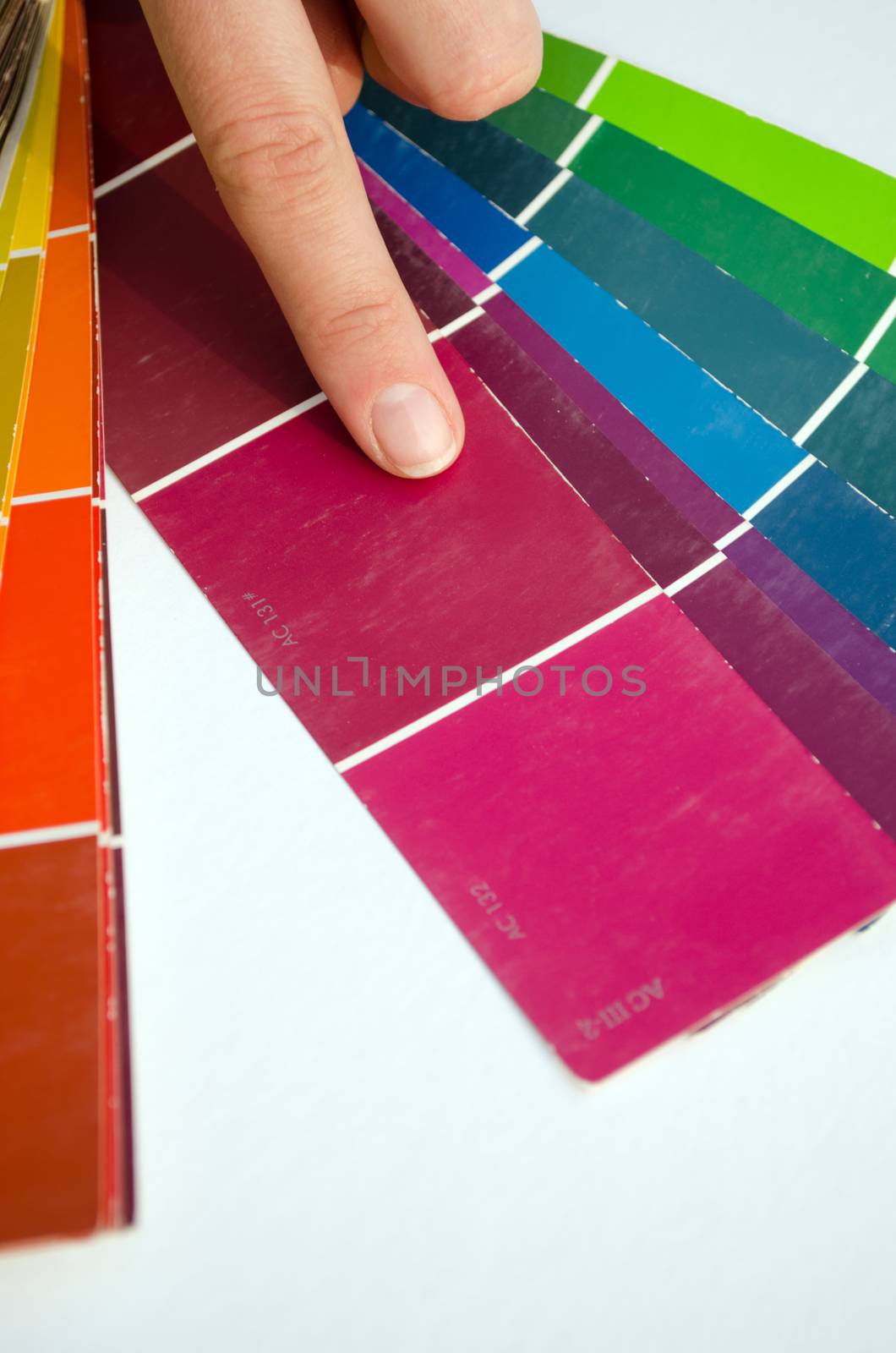 woman finger purple shades color palette guide by sauletas