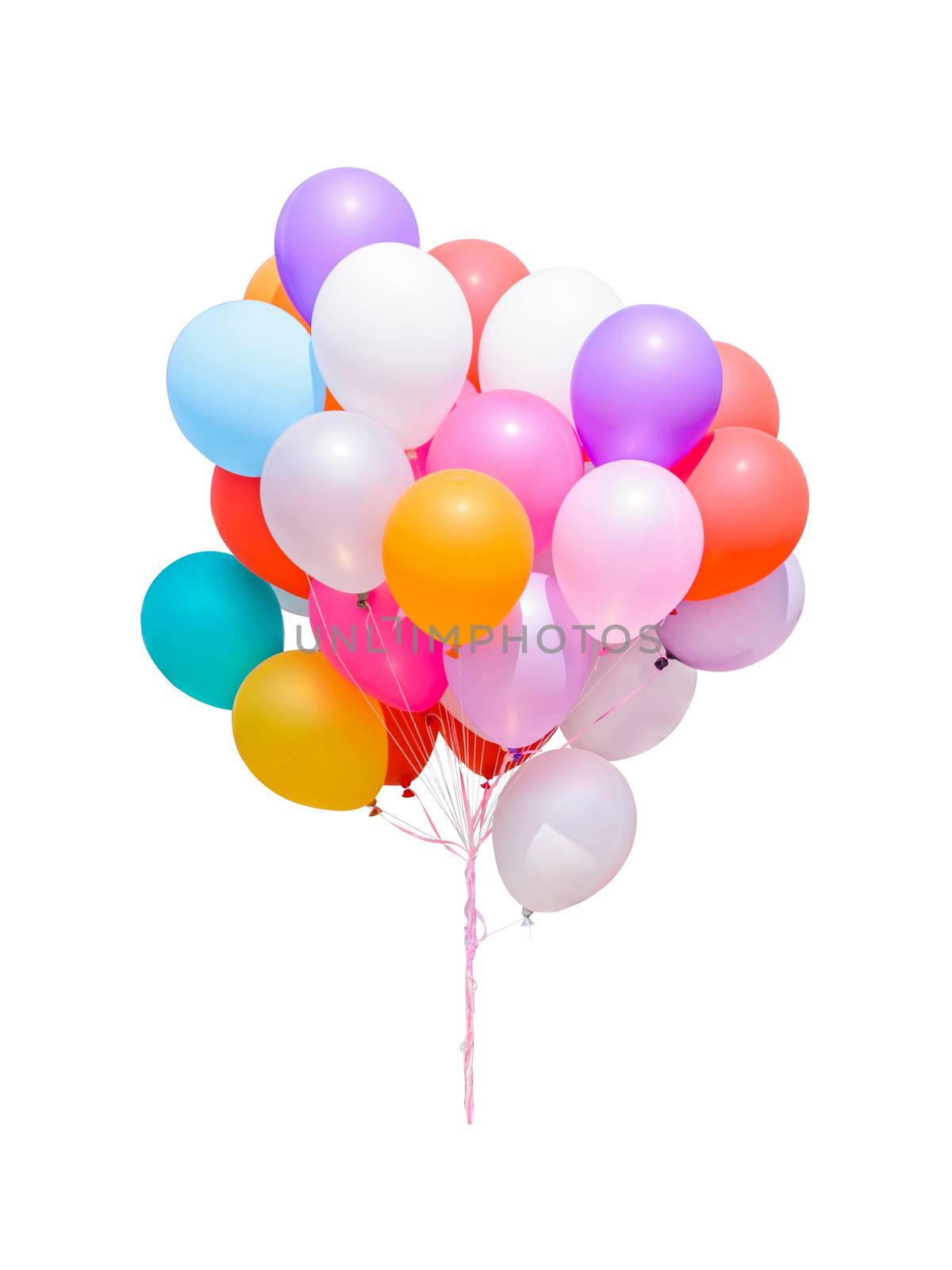 Colorful balloons isolated by NuwatPhoto