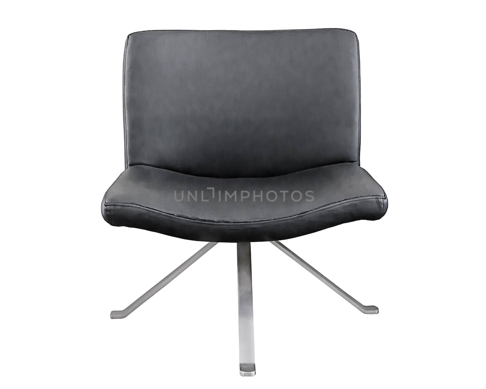 Black leather office chair  by NuwatPhoto