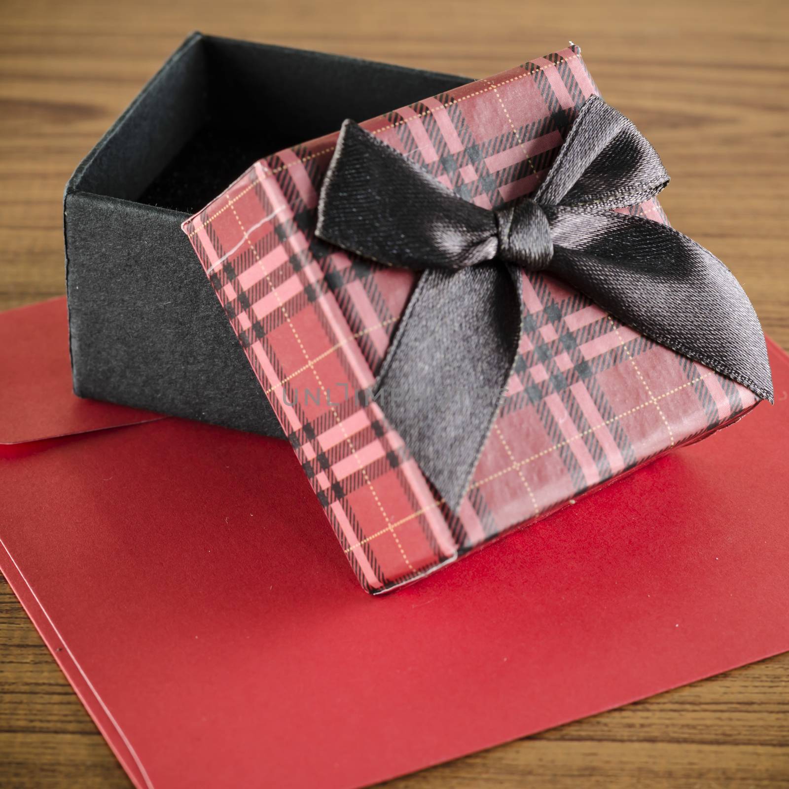 red gift box and envelope by ammza12
